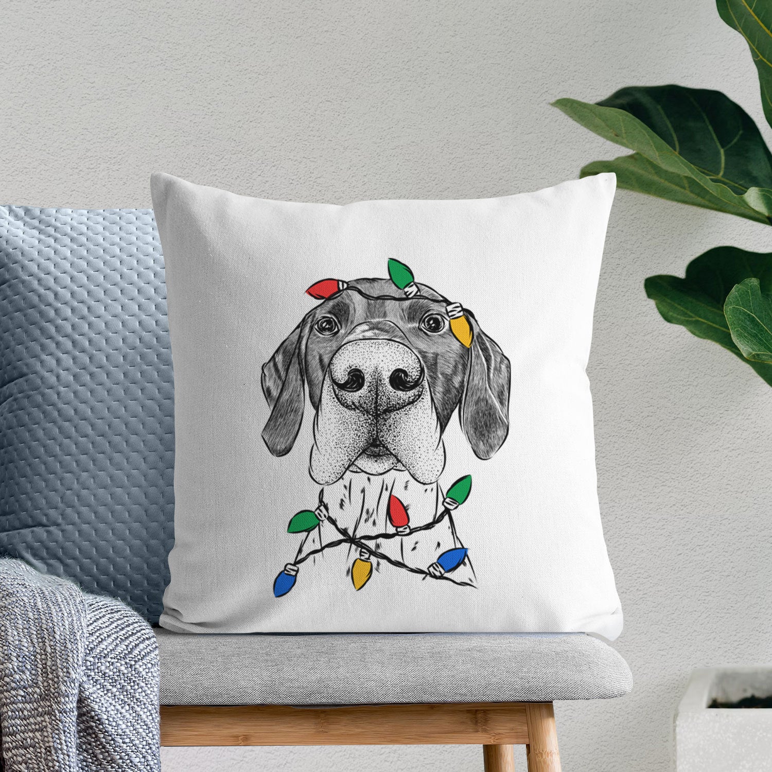 Booze the German Shorthaired Pointer - Throw Pillow Cover