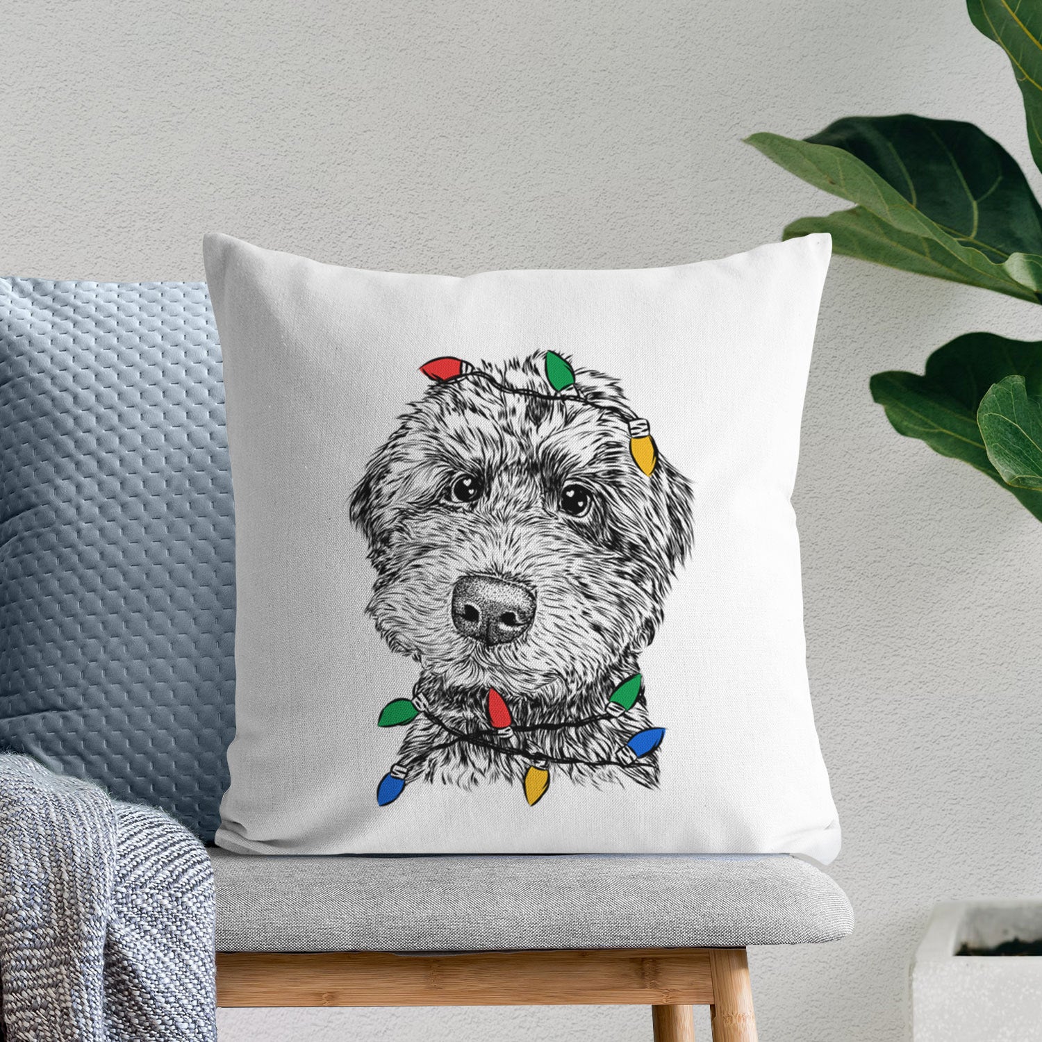 Bowser the Whoodle - Throw Pillow Cover