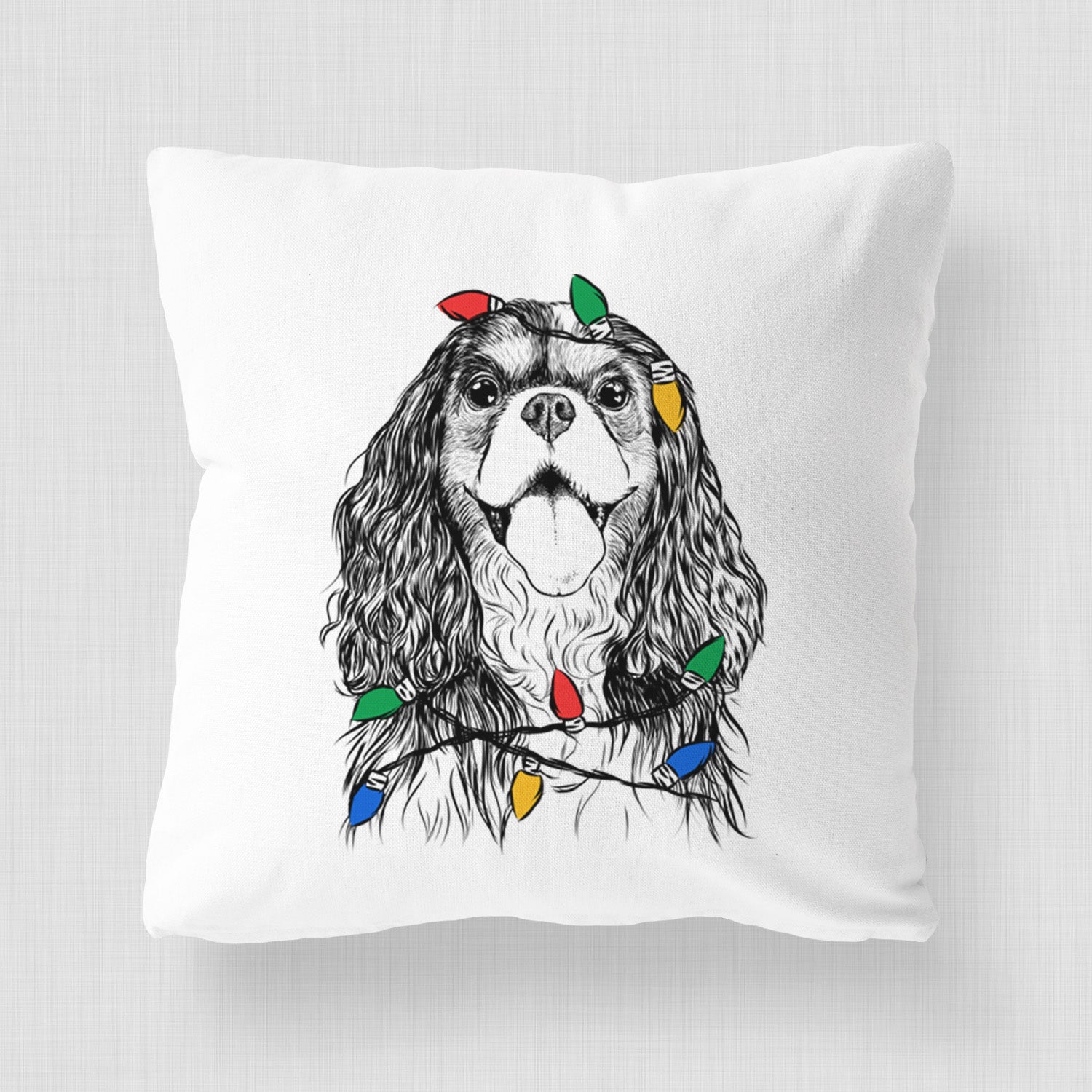 Brandy the Cavalier King Charles Spaniel - Throw Pillow Cover