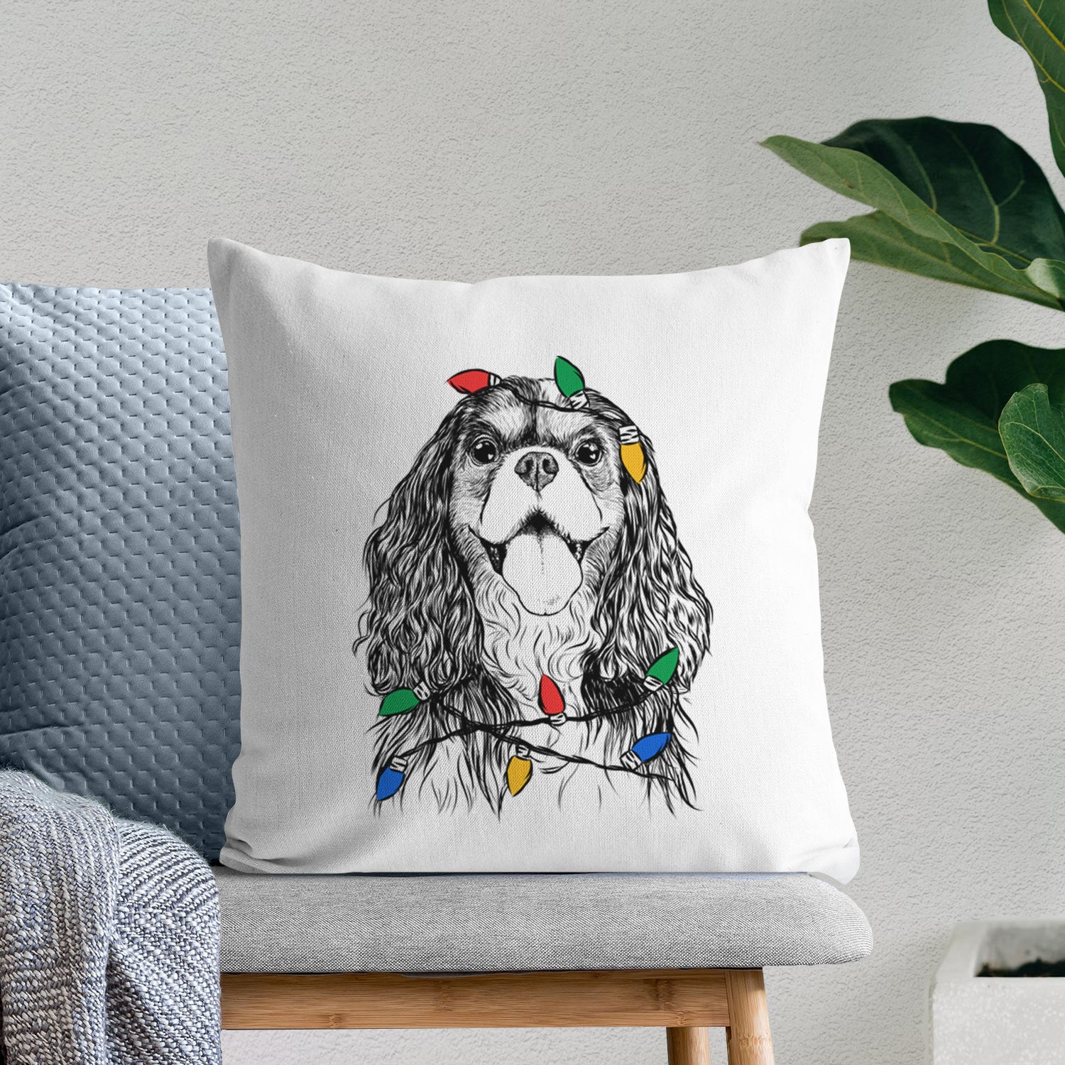 Brandy the Cavalier King Charles Spaniel - Throw Pillow Cover