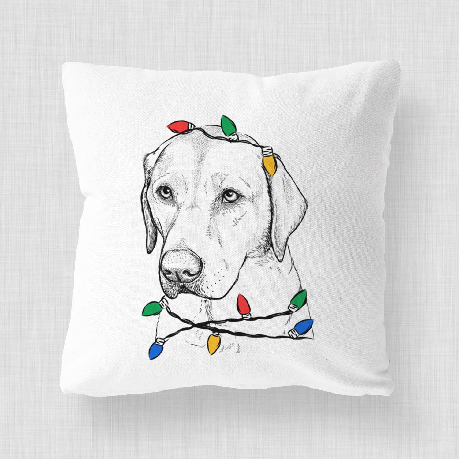 Braxton the Yellow Lab - Throw Pillow Cover