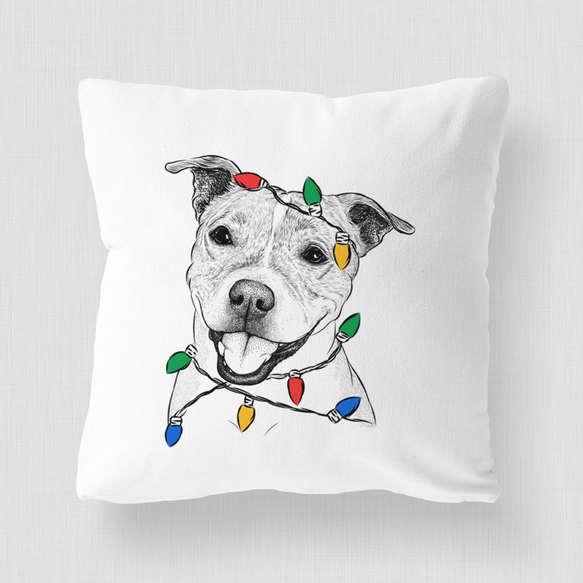 BrookLyn the Staffordshire Bull Terrier - Throw Pillow Cover