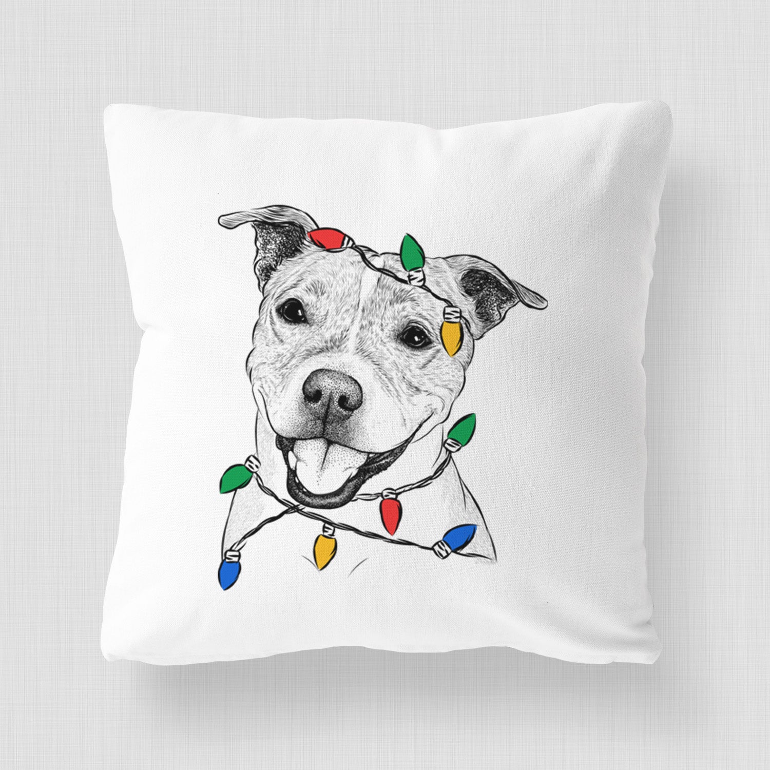 BrookLyn the Staffordshire Bull Terrier - Throw Pillow Cover