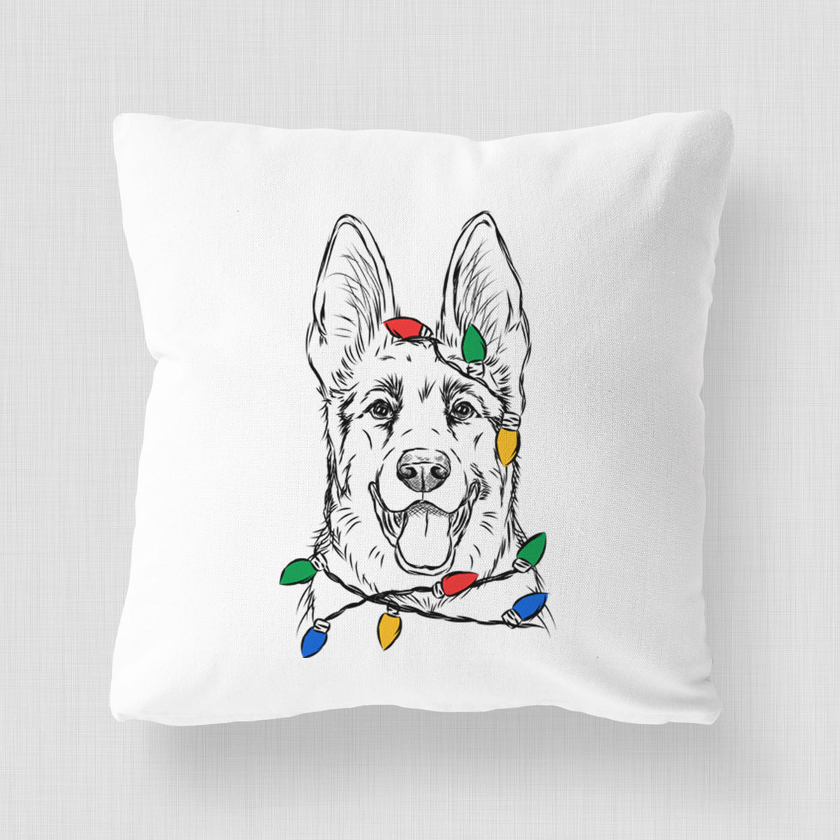 Brutus the German Shepherd - Throw Pillow Cover