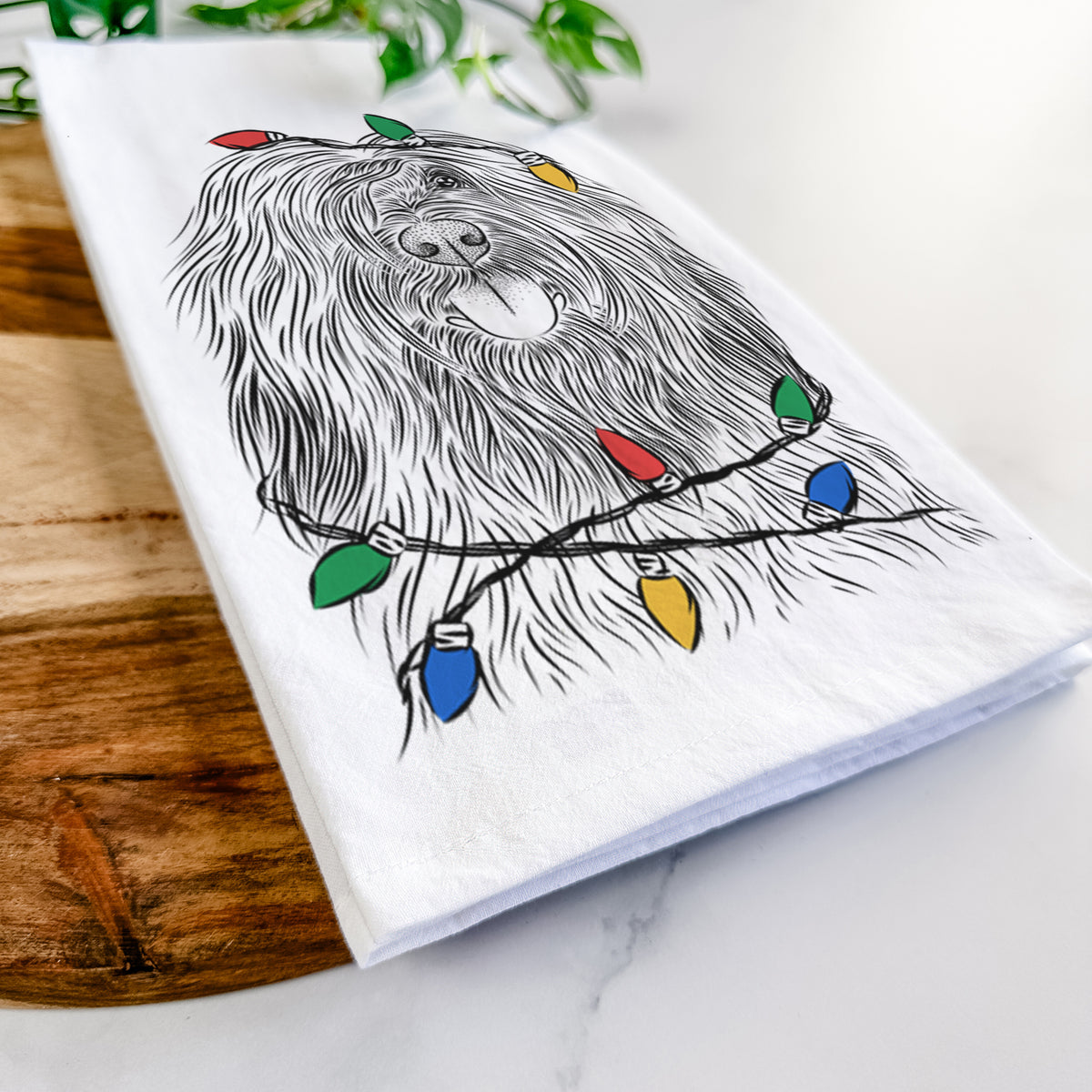 Bundy the Briard Tea Towel