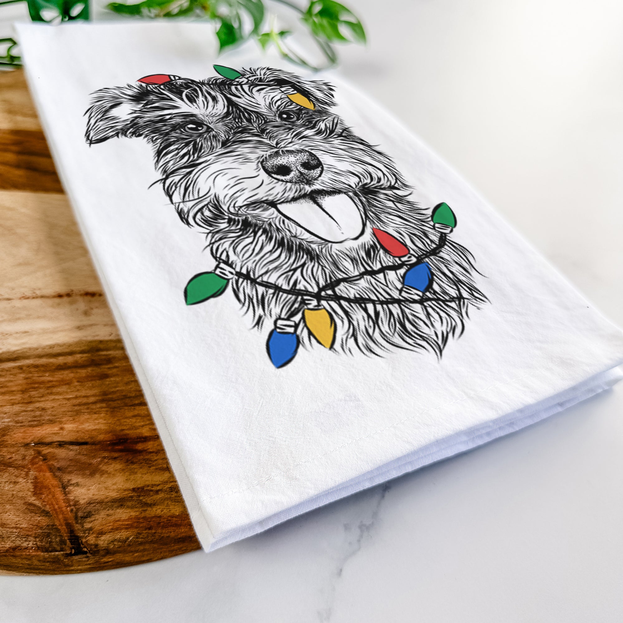 Buster the Schnoodle Tea Towel