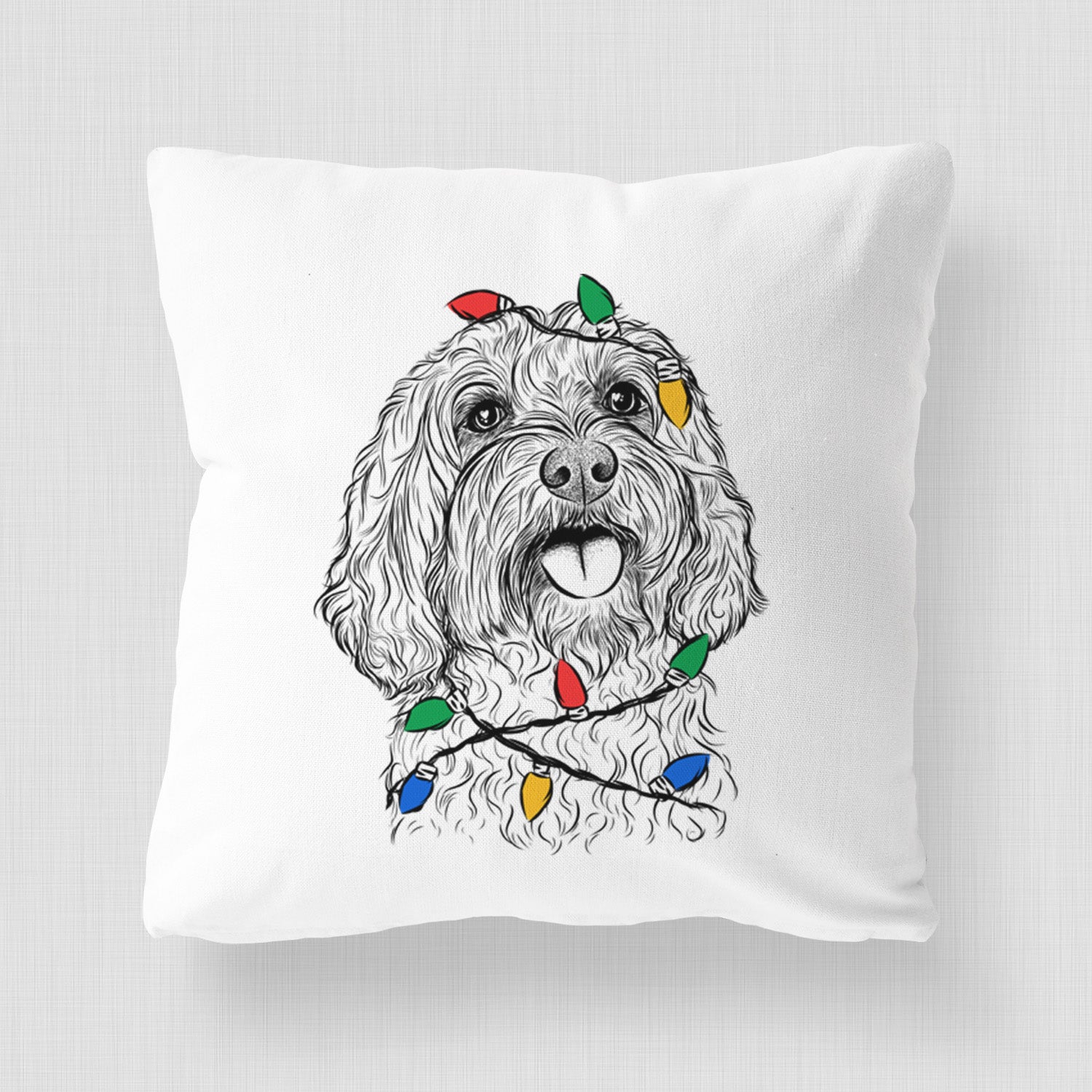 Cali the Cavapoo - Throw Pillow Cover