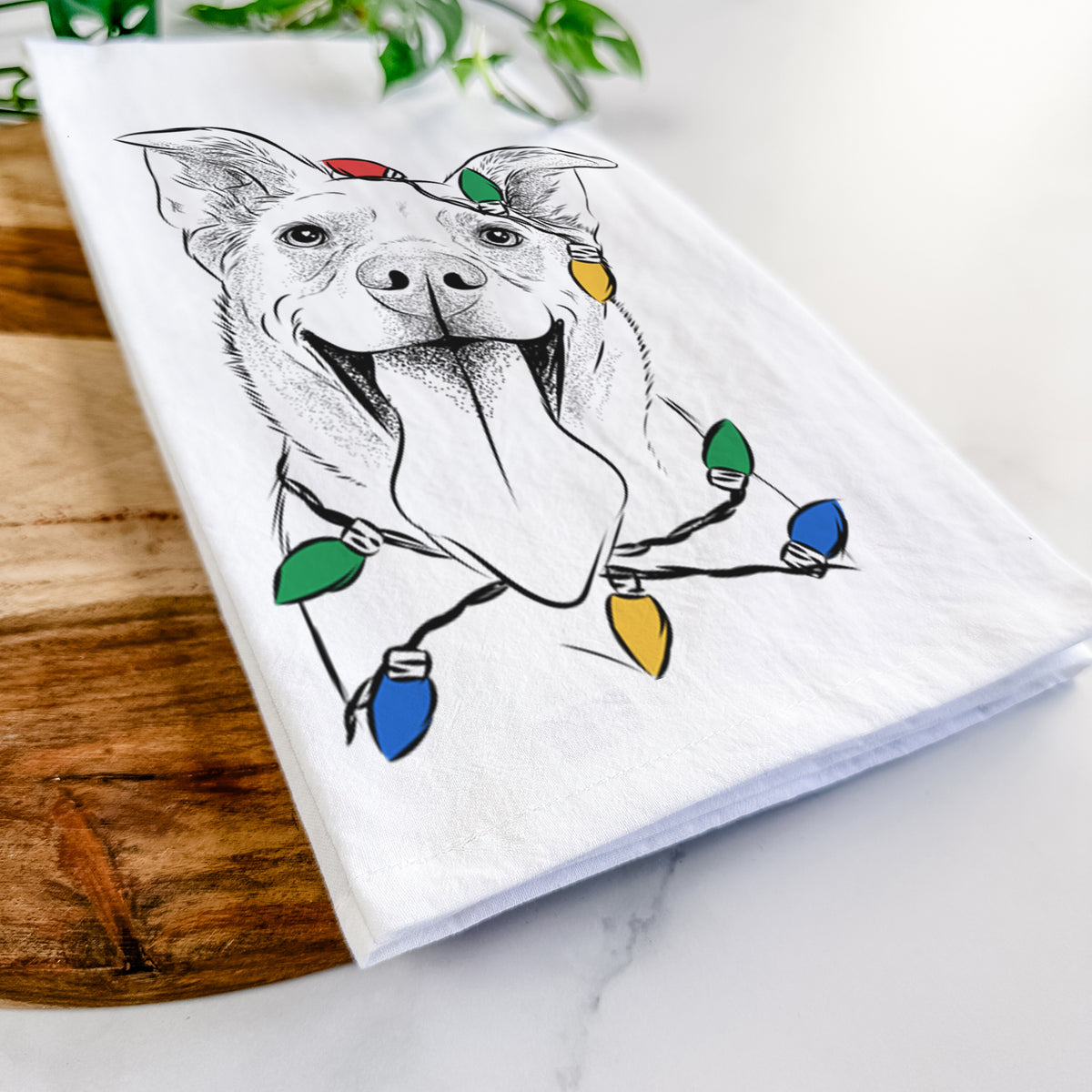 Candy the Mixed Breed Tea Towel