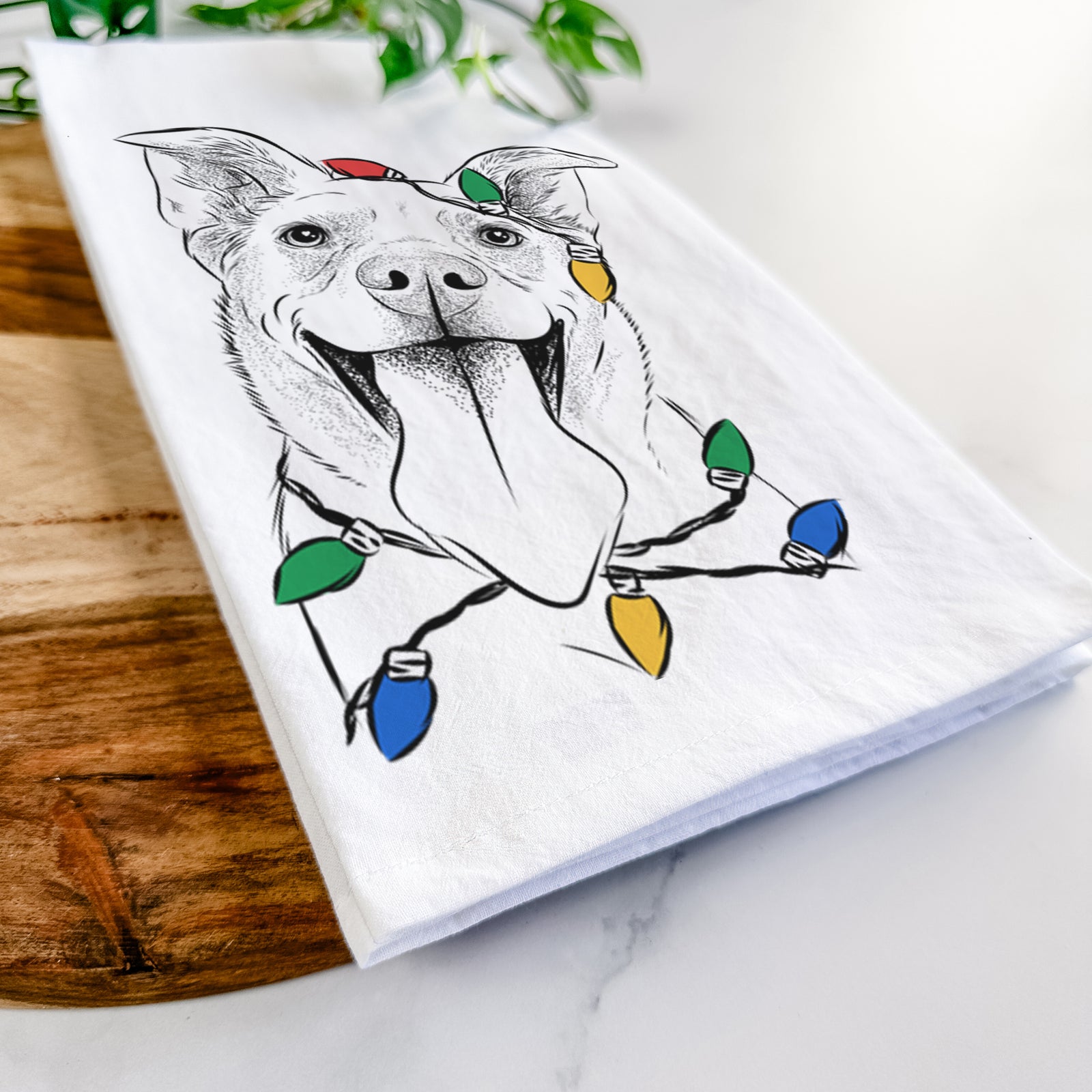 Candy the Mixed Breed Tea Towel