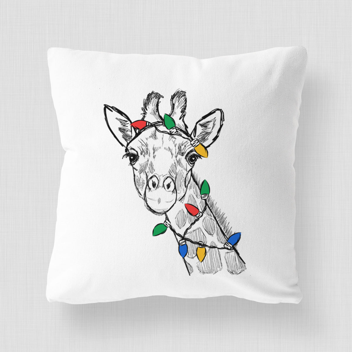 Cedrick the Giraffe - Throw Pillow Cover