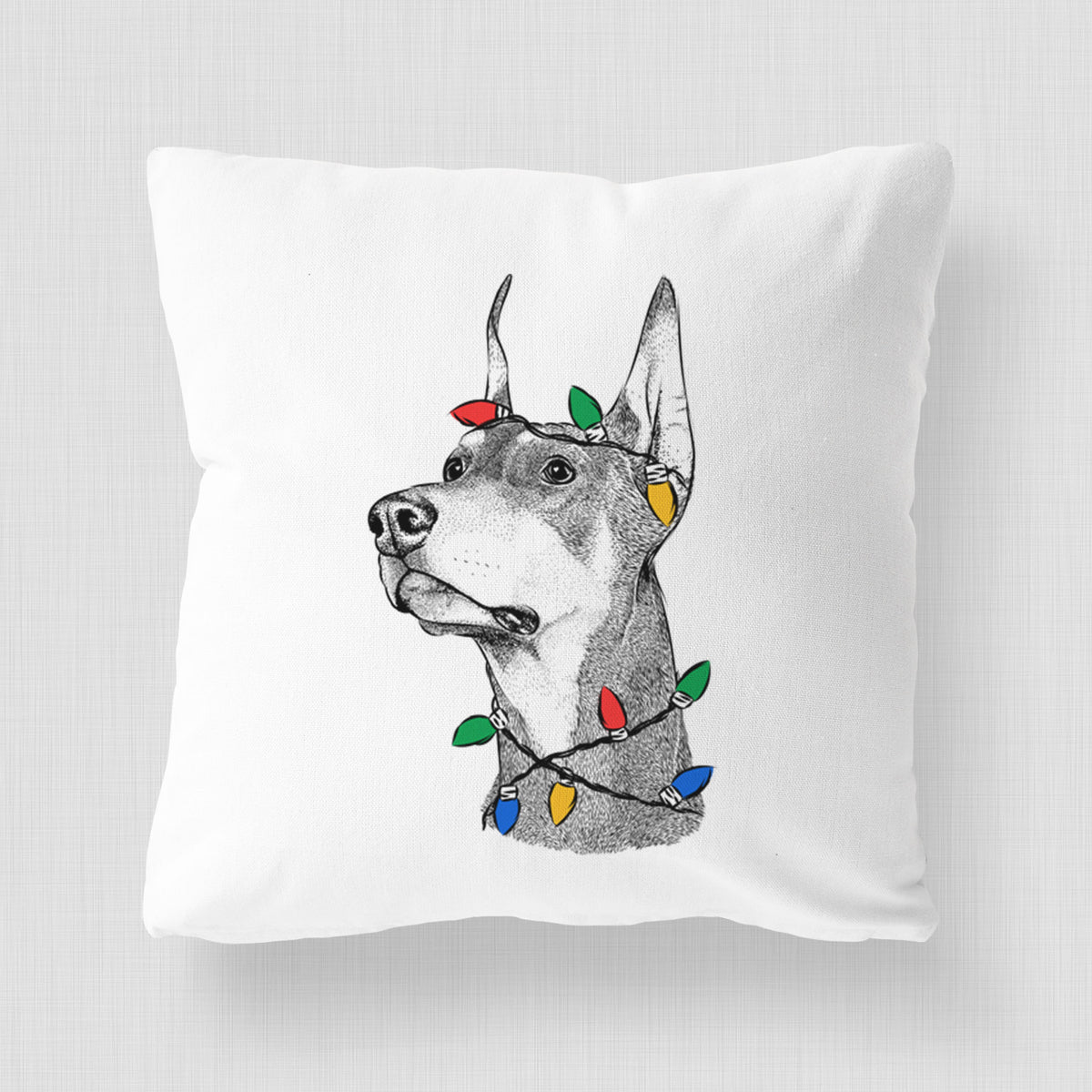 Cenza the Doberman Pinscher - Throw Pillow Cover