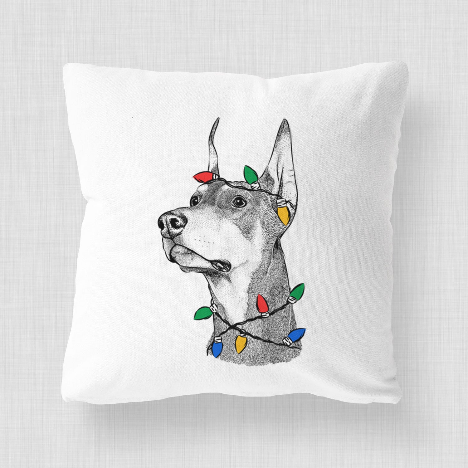 Cenza the Doberman Pinscher - Throw Pillow Cover