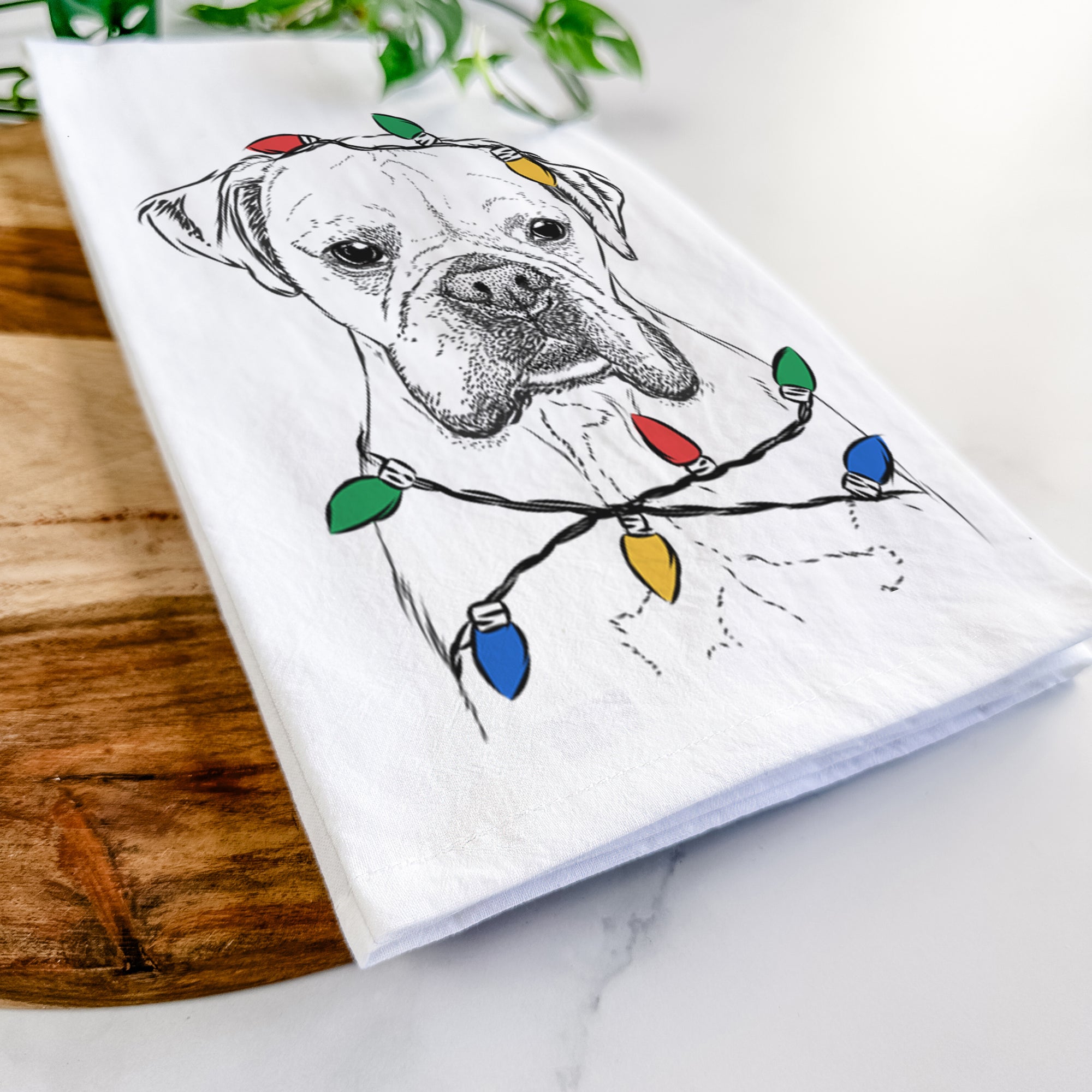 Champion Bentley the Boxer Tea Towel