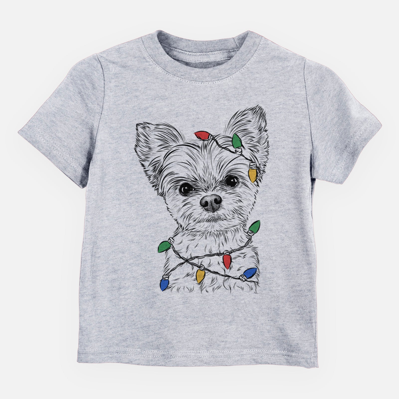 Christmas Lights Chance the Yapper the Yorkshire Terrier - Kids/Youth/Toddler Shirt