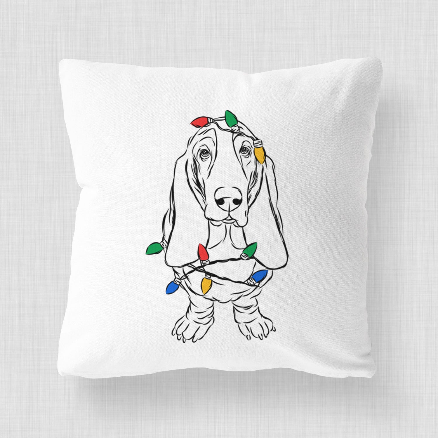 Charlie the Basset Hound - Throw Pillow Cover