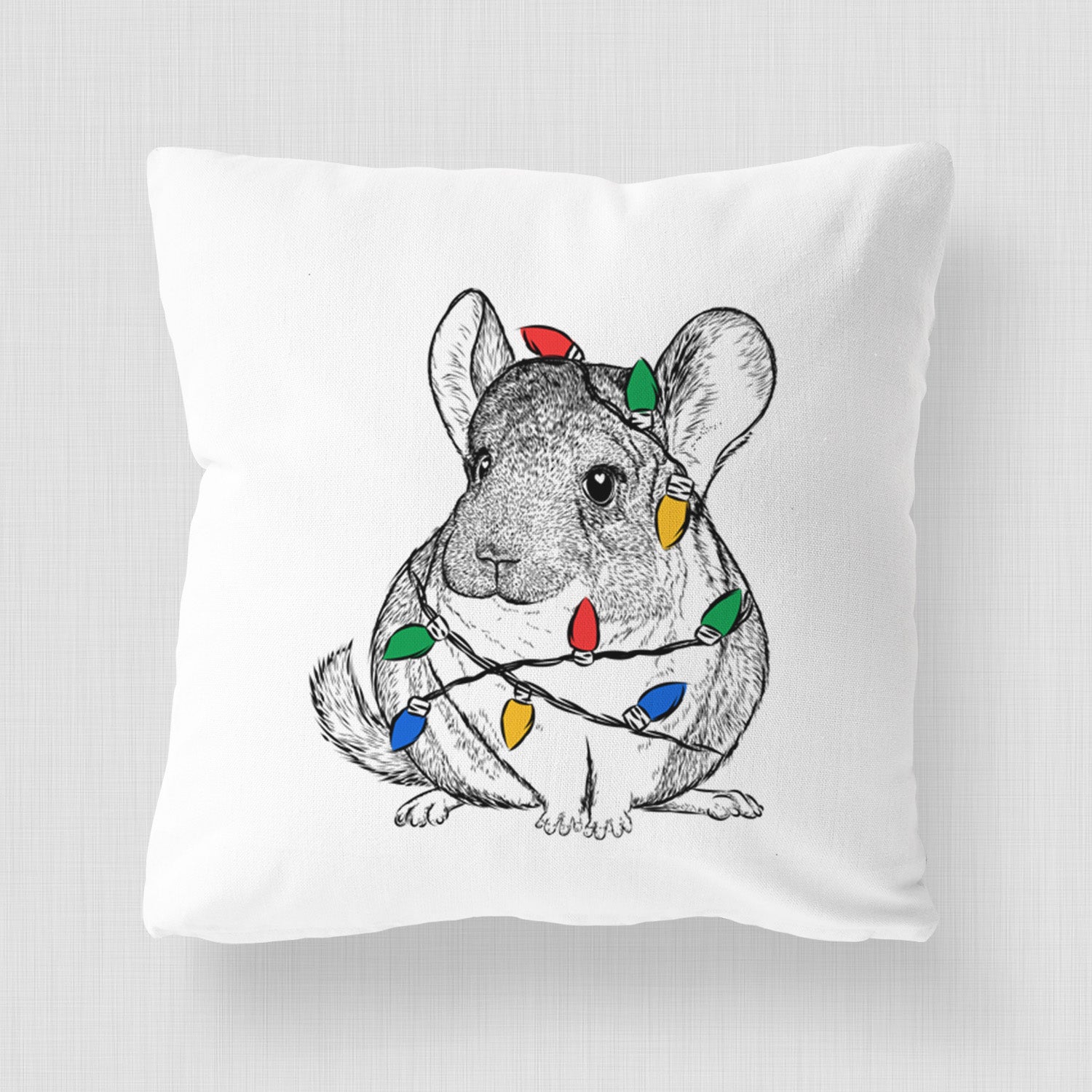 Cheddar the Chinchilla - Throw Pillow Cover