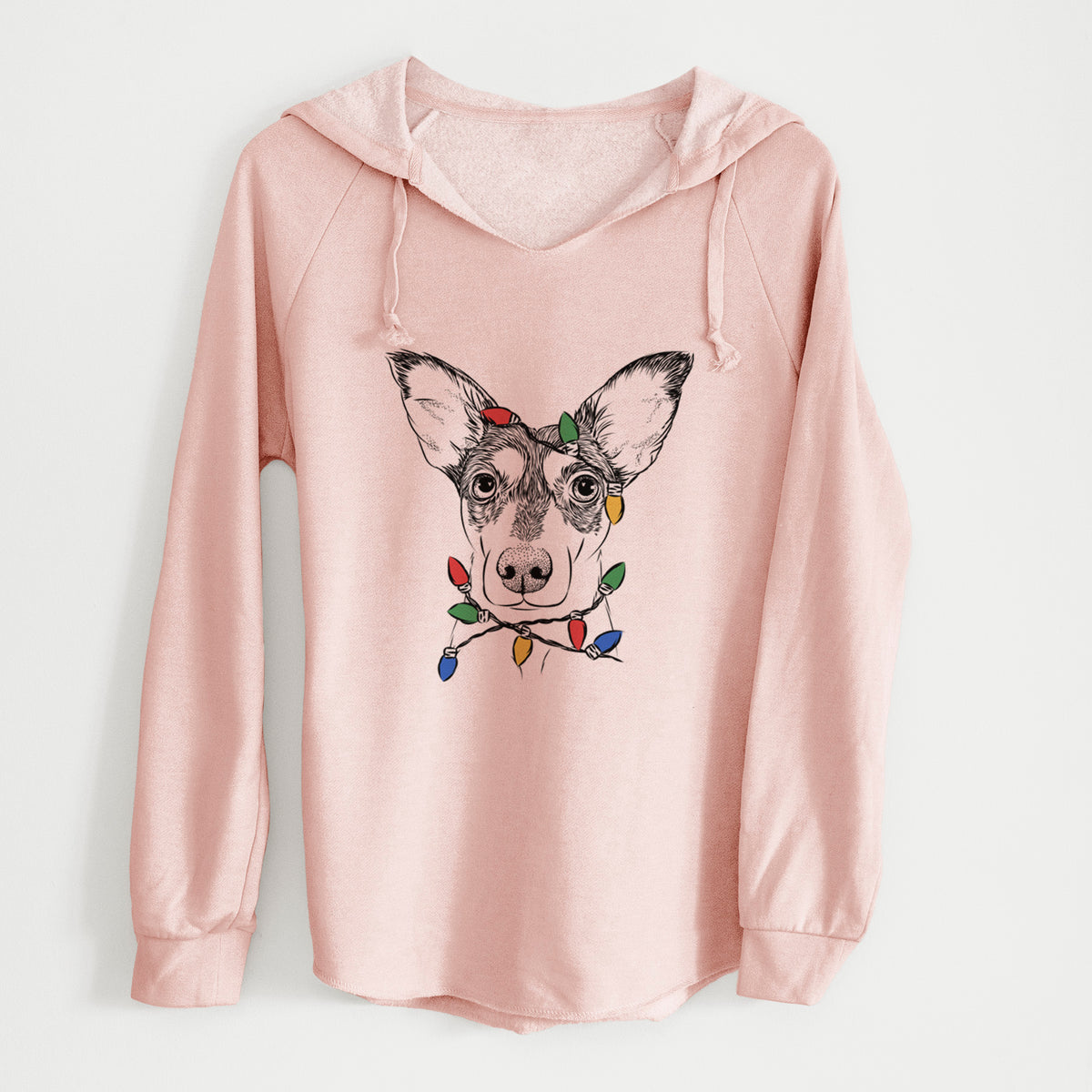 Christmas Lights Chloe the Doxie Mix - Cali Wave Hooded Sweatshirt