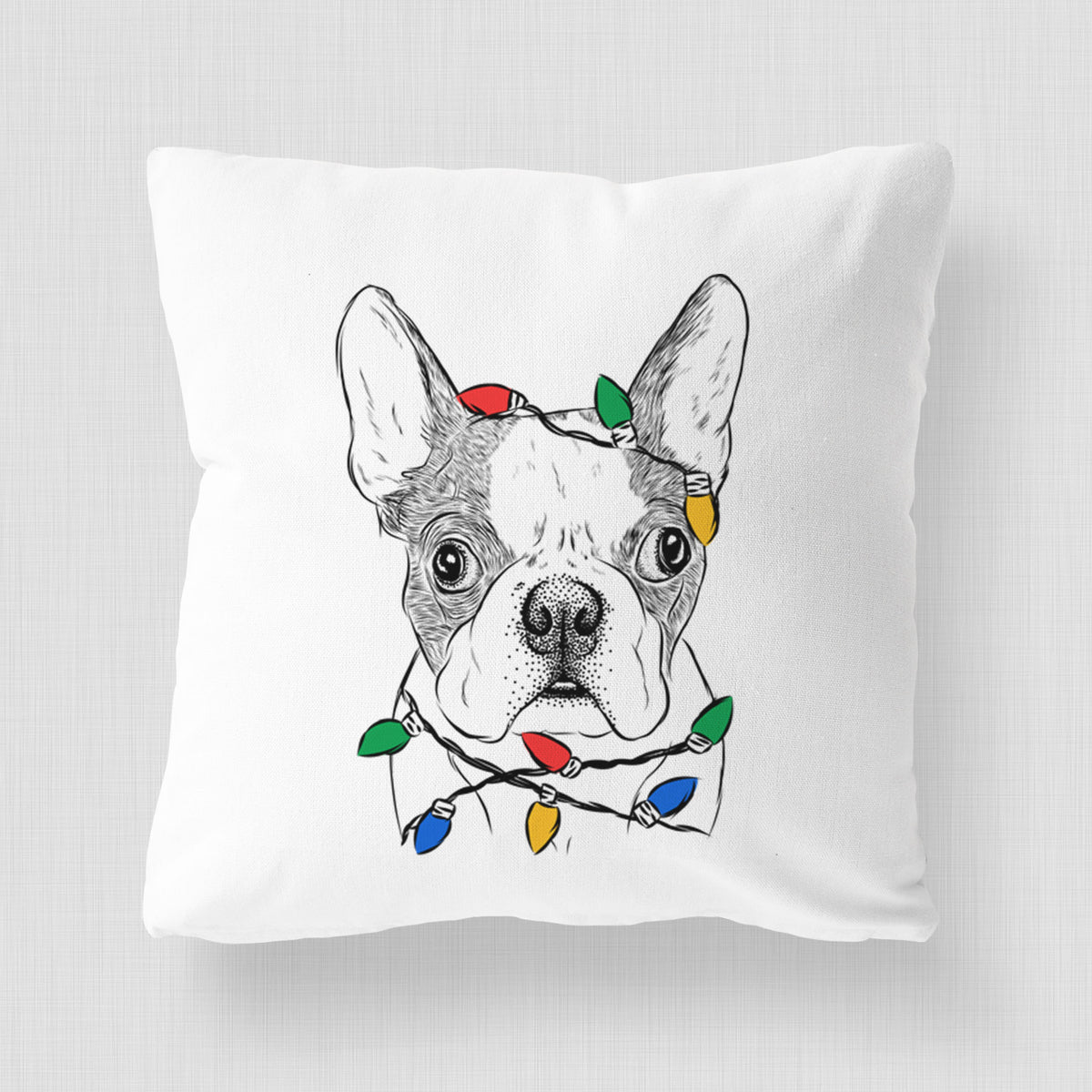 Chocolate Chip the Boston Terrier - Throw Pillow Cover