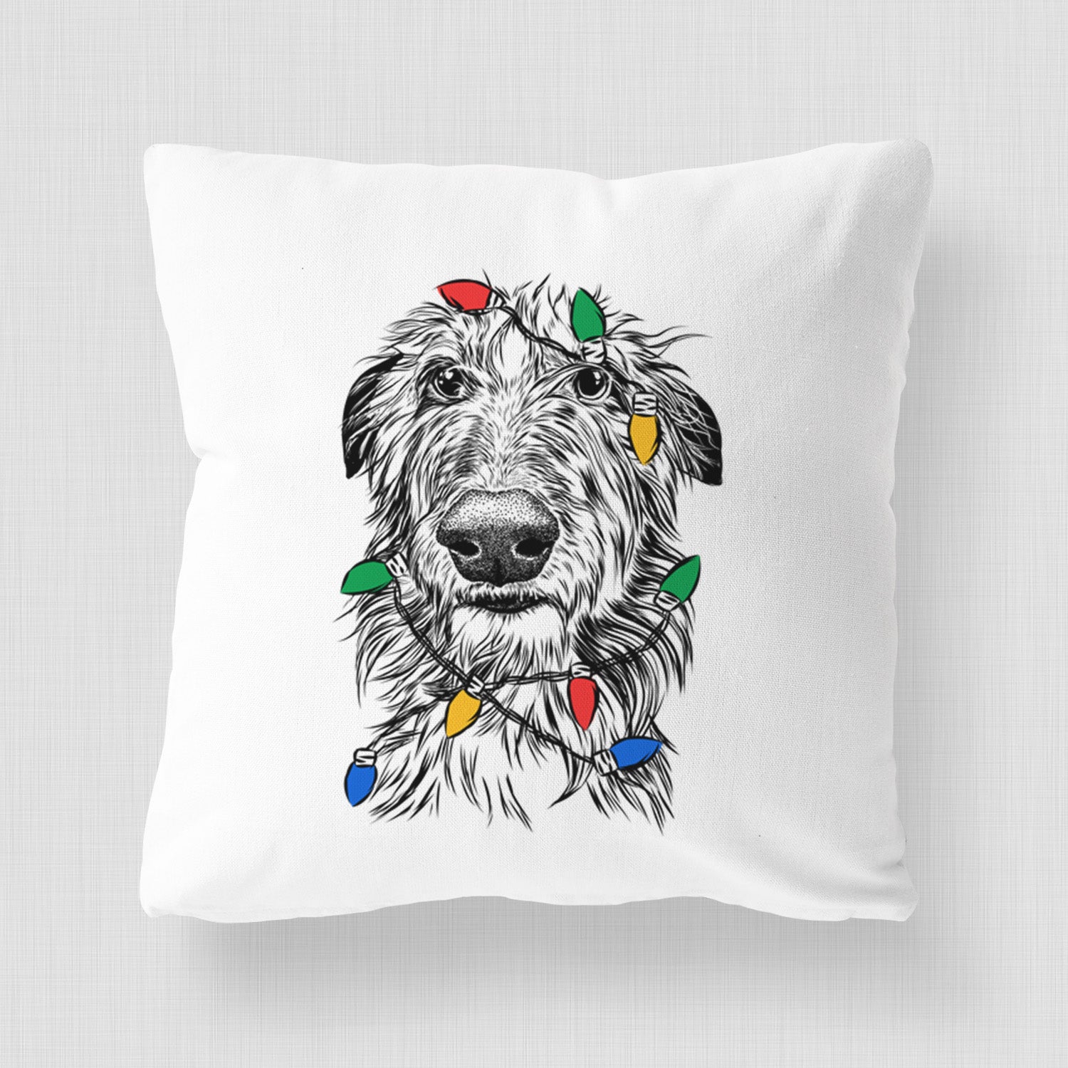 Cleod the Scottish Deerhound - Throw Pillow Cover