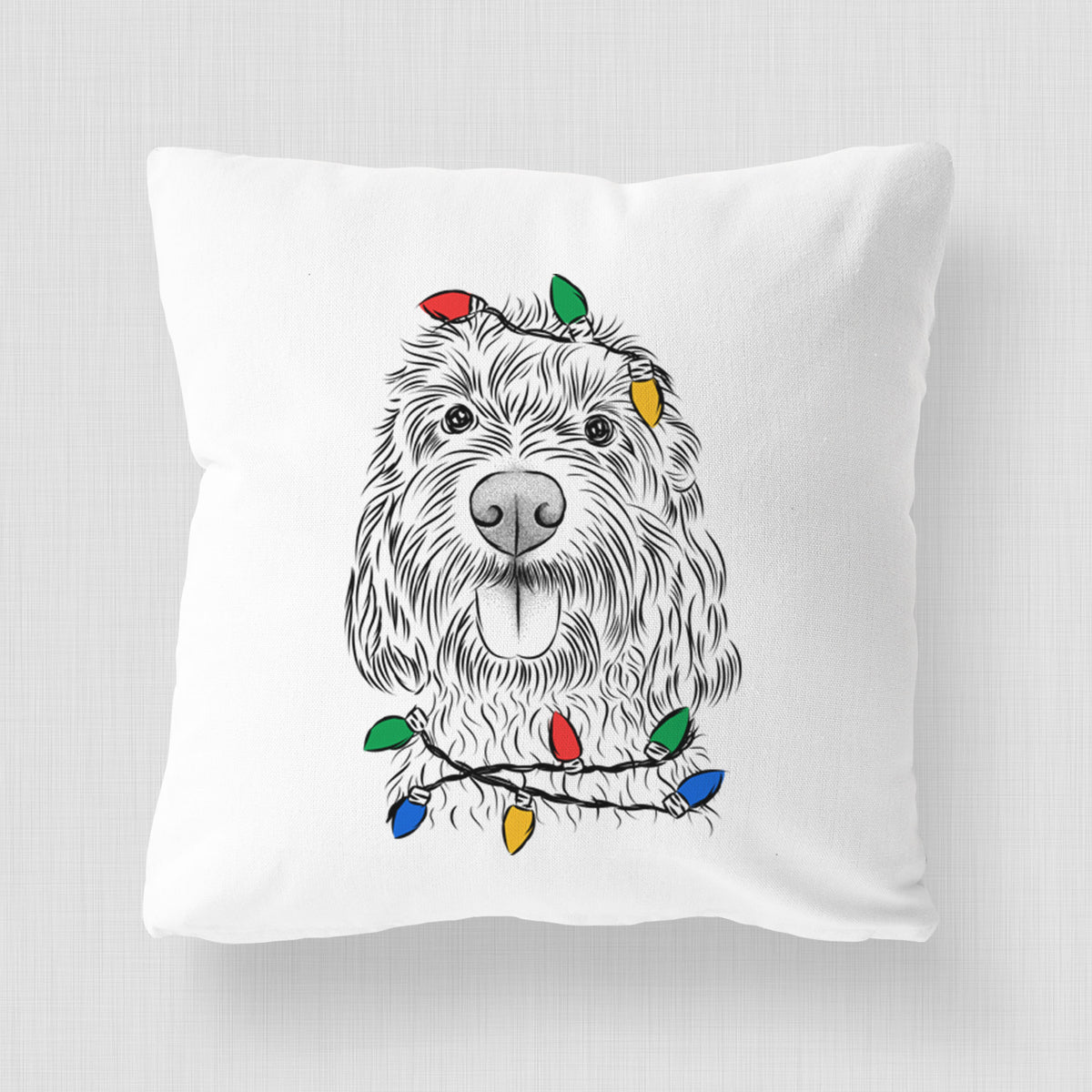 Clover the Cockapoo - Throw Pillow Cover
