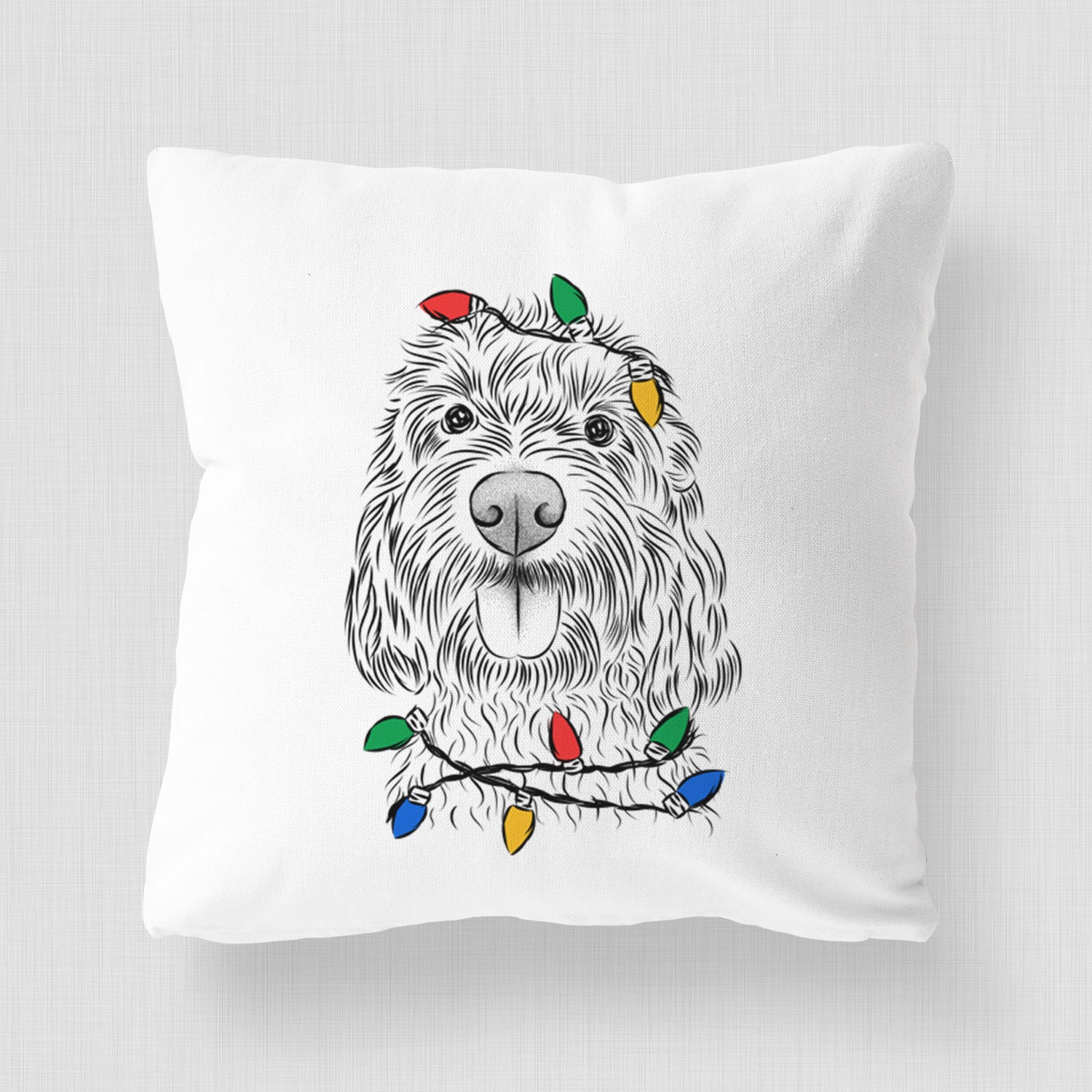 Clover the Cockapoo - Throw Pillow Cover