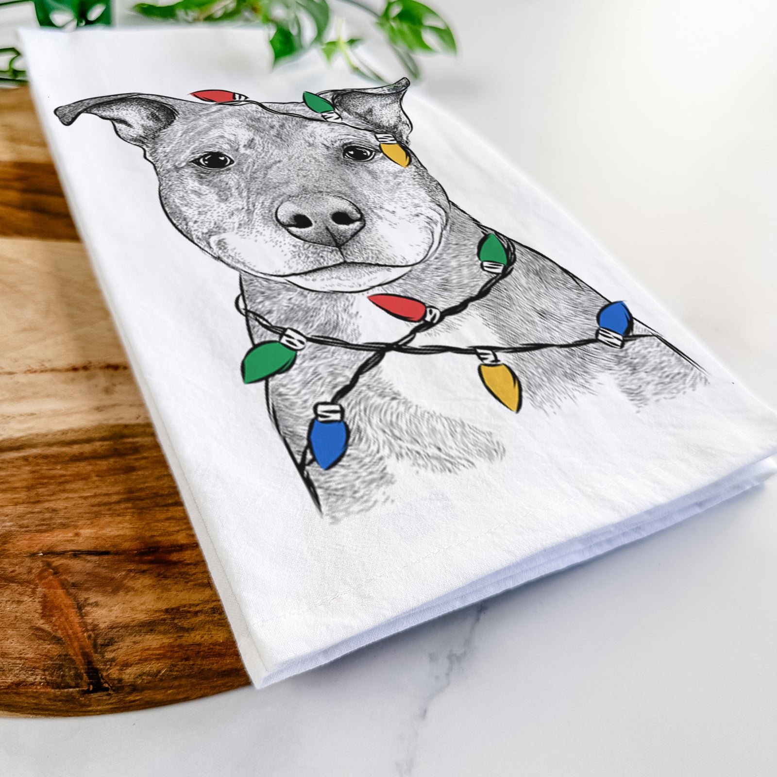 Cody the Catahoula Mix Tea Towel