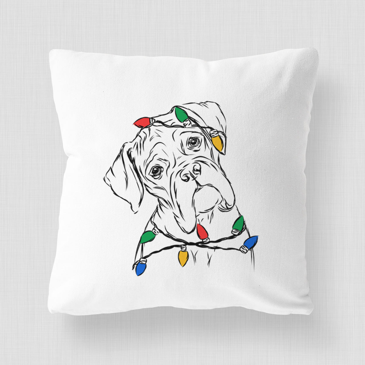 Cooper the Boxer - Throw Pillow Cover