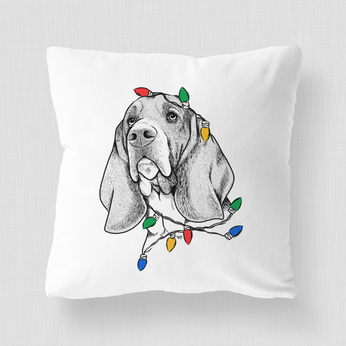 Cooper the Basset Hound - Throw Pillow Cover