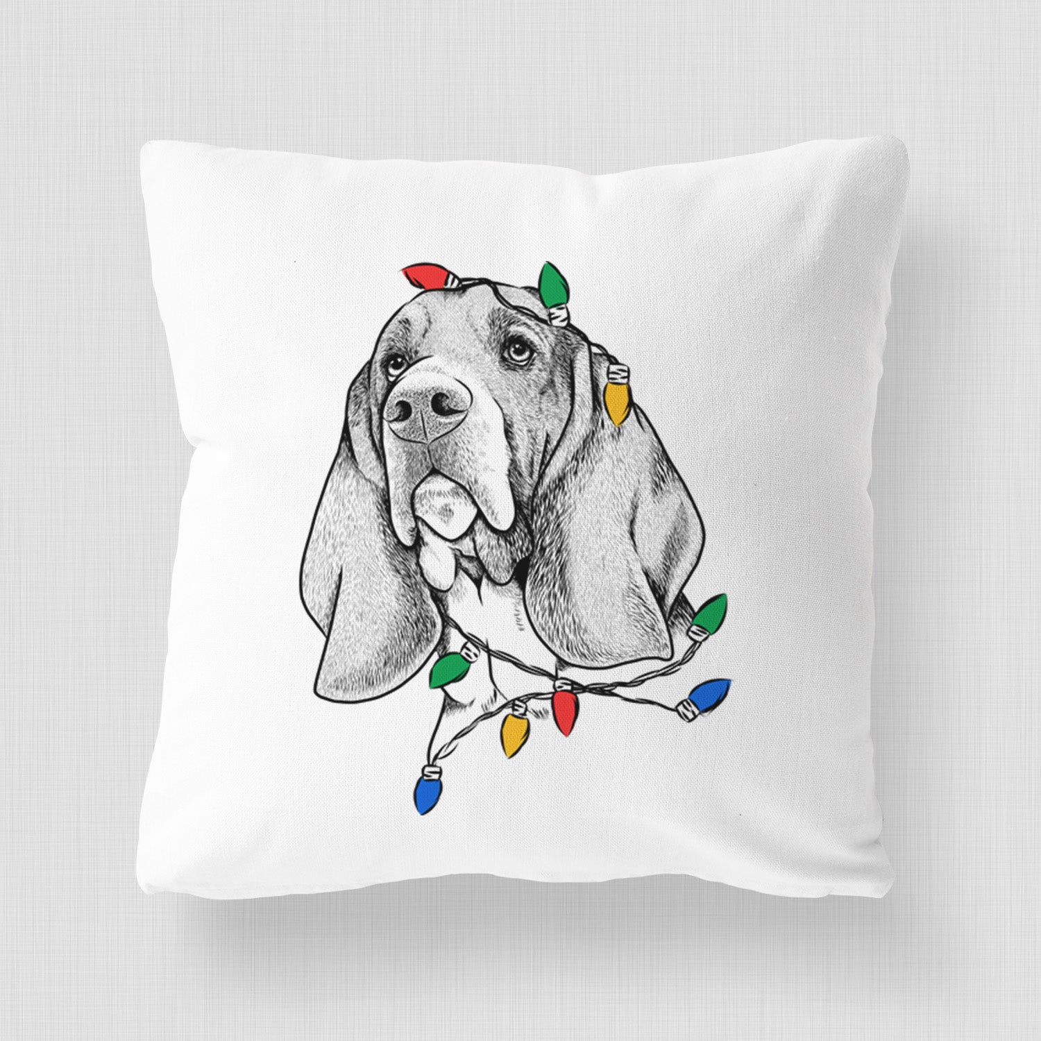 Cooper the Basset Hound - Throw Pillow Cover