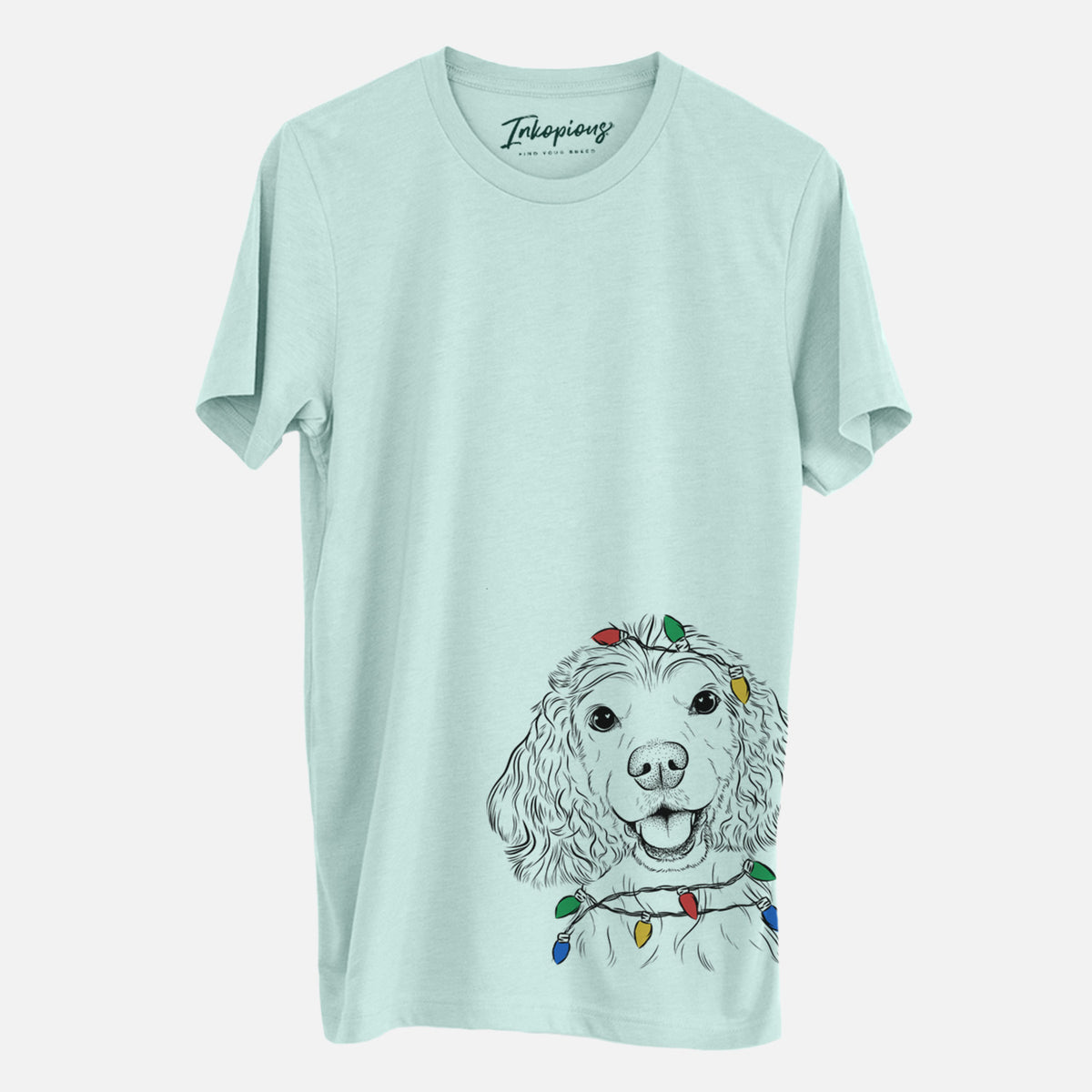 Christmas Lights Cricket the American Cocker Spaniel - Unisex Crewneck