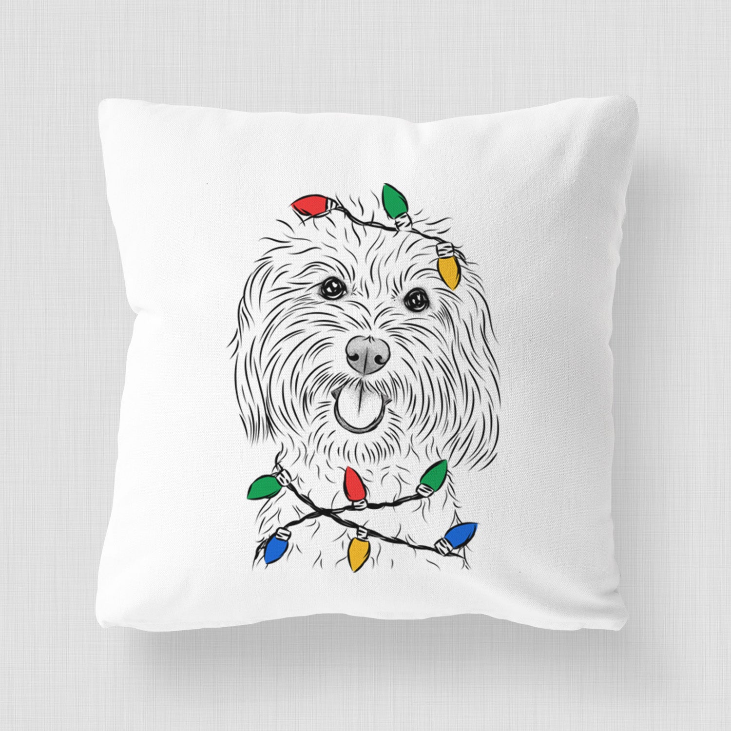 Cuddles the Coton de Tulear - Throw Pillow Cover
