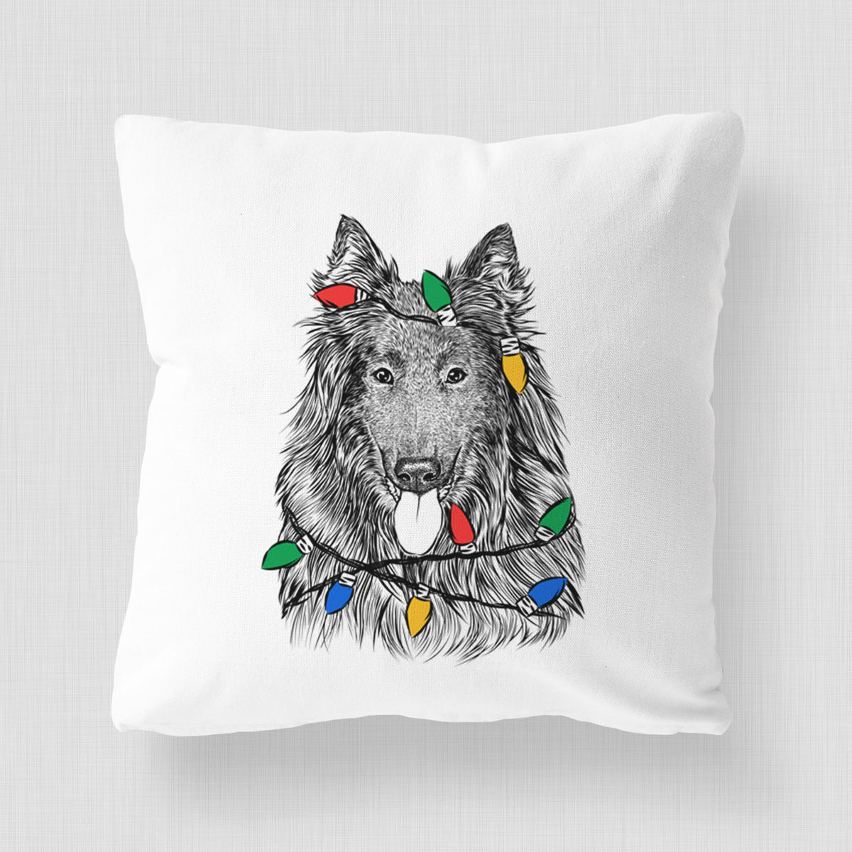 Daan the Belgian Shepherd - Throw Pillow Cover