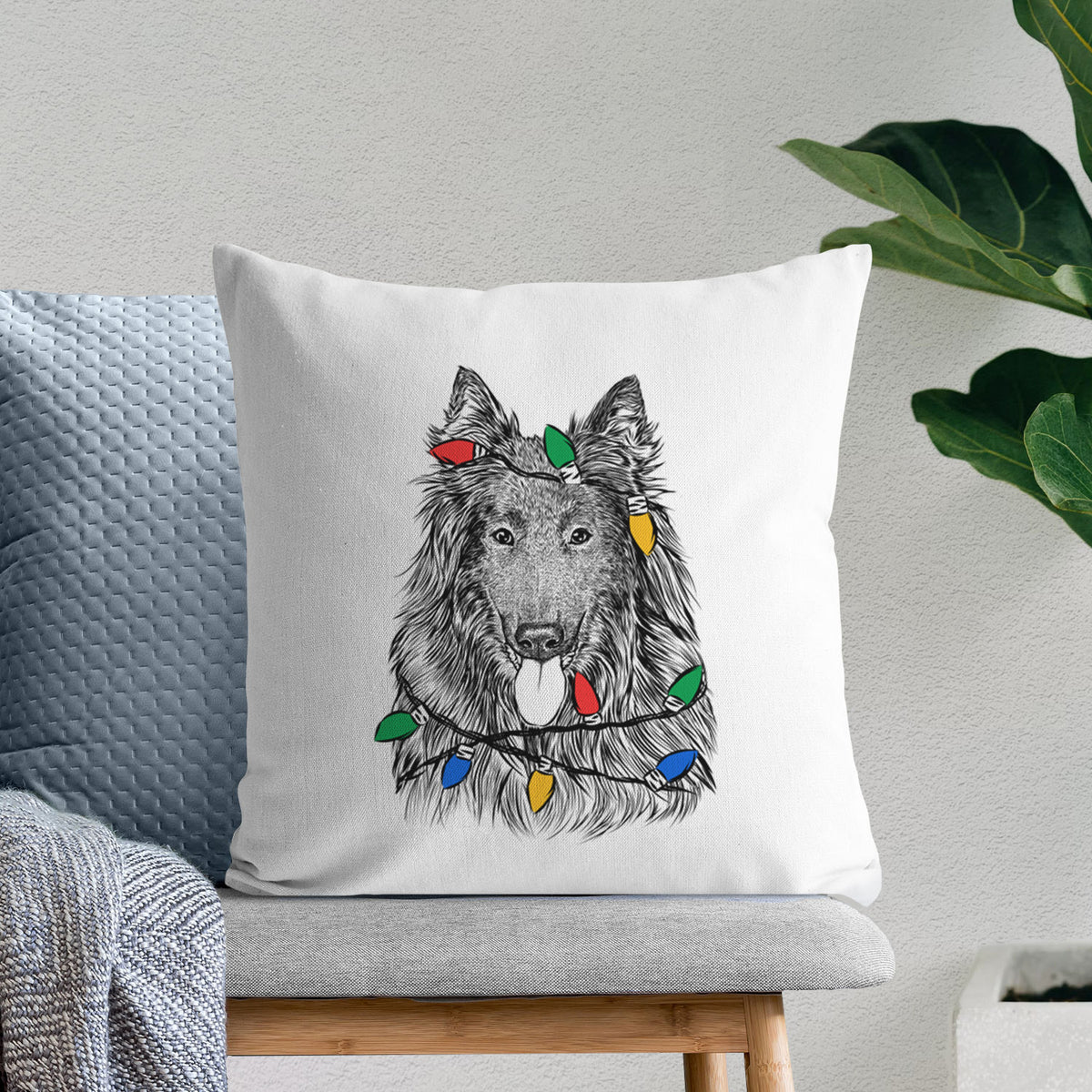 Daan the Belgian Shepherd - Throw Pillow Cover