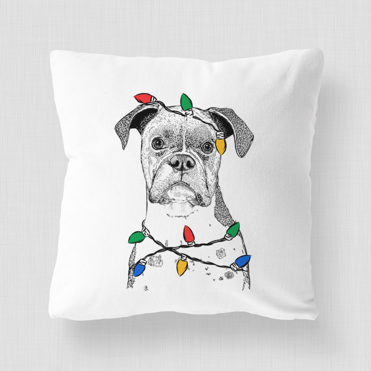 Daisy the Boxer - Throw Pillow Cover
