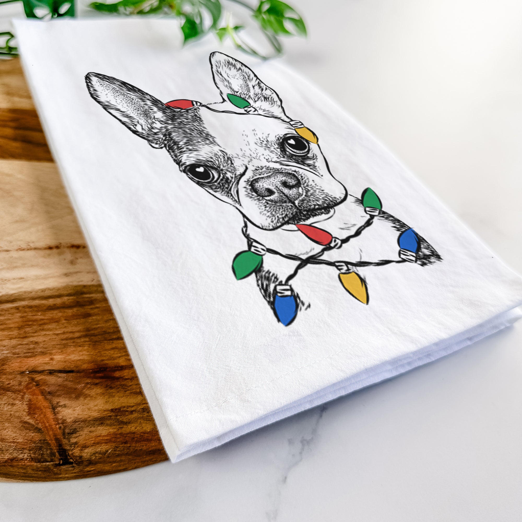 Daisy the Boston Terrier Tea Towel