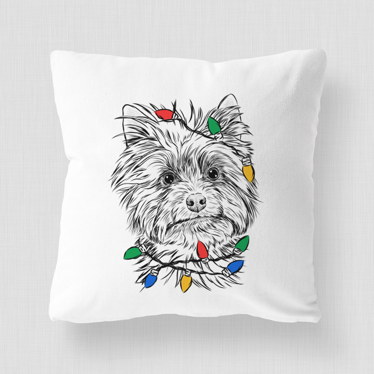 Dakota the Yorkshire Terrier - Throw Pillow Cover
