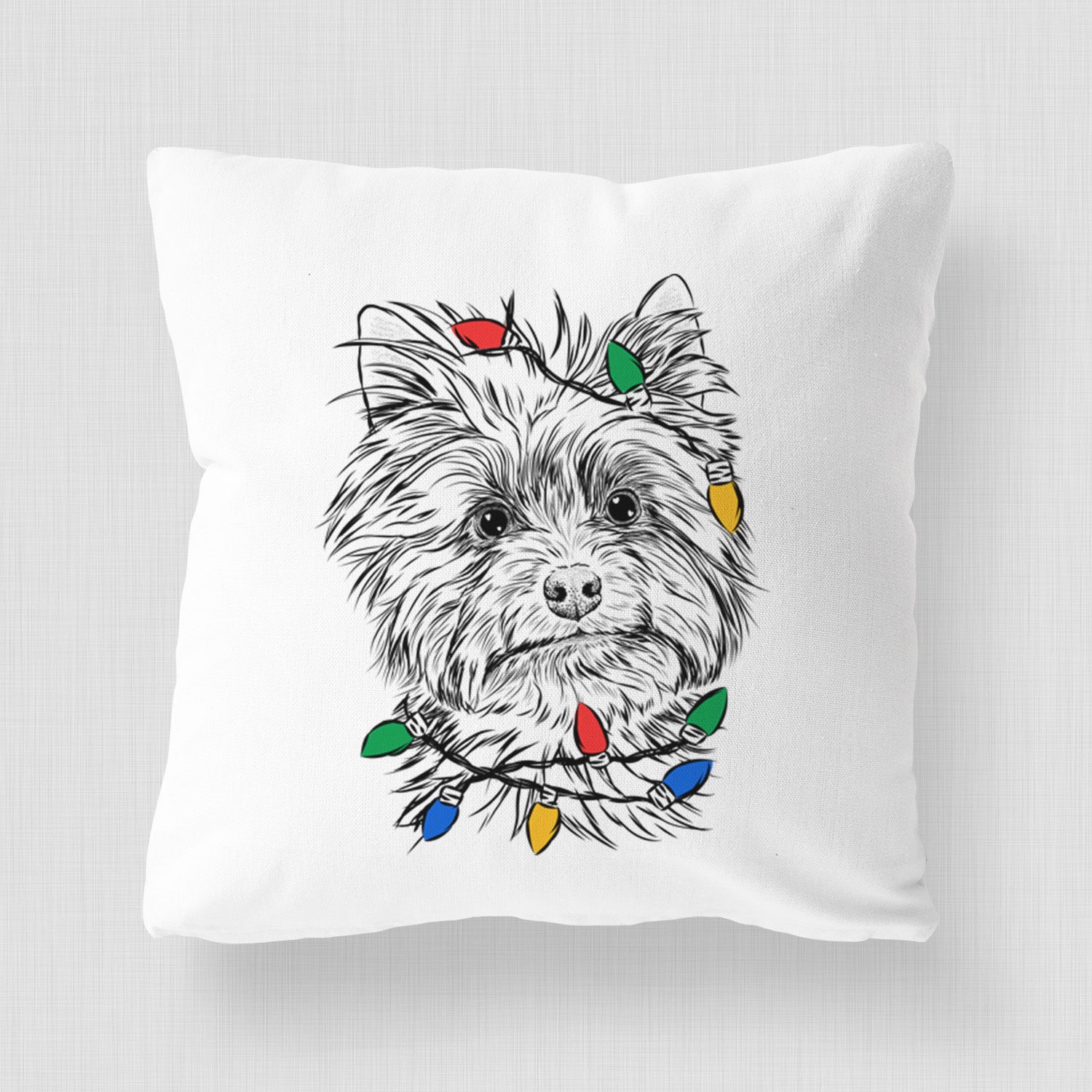Dakota the Yorkshire Terrier - Throw Pillow Cover