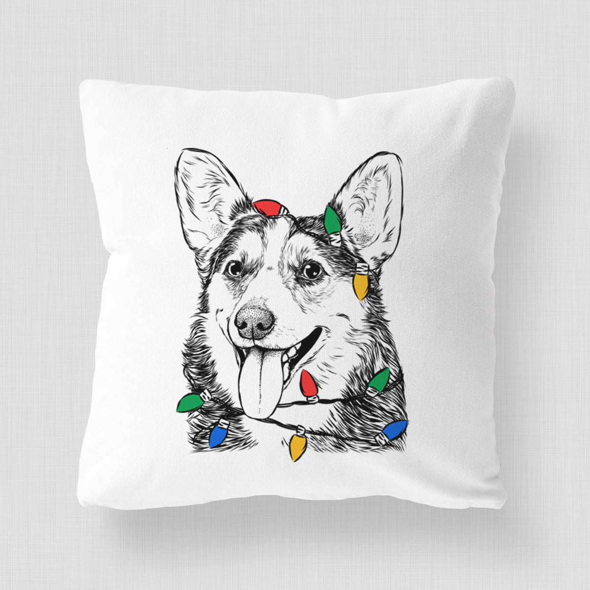 Darma the Corgi - Throw Pillow Cover