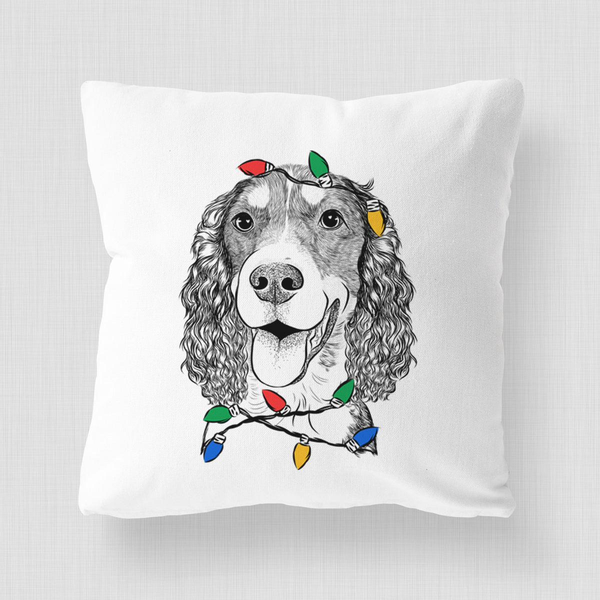 Delilah the English Springer Spaniel - Throw Pillow Cover