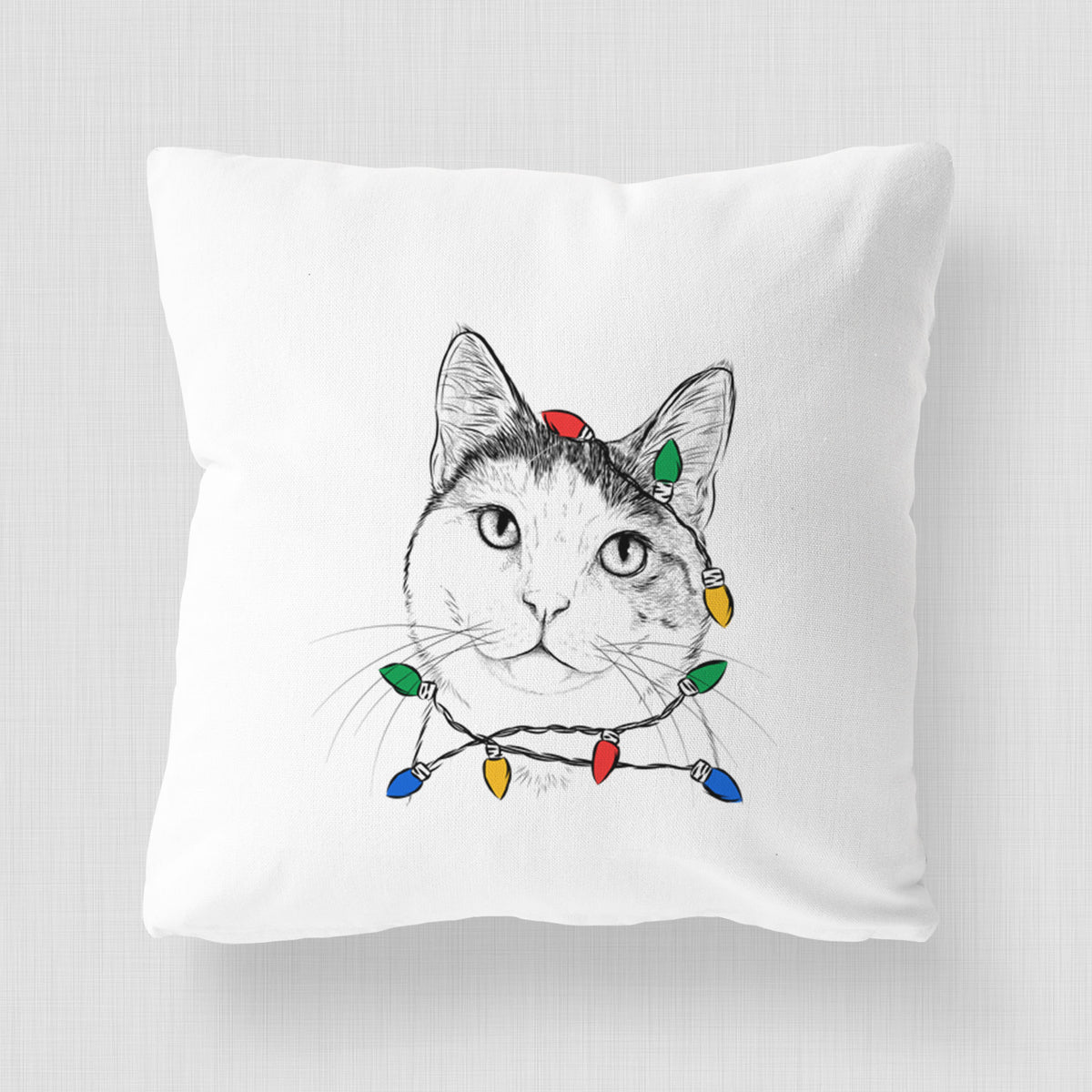 Denver the Calico Cat - Throw Pillow Cover