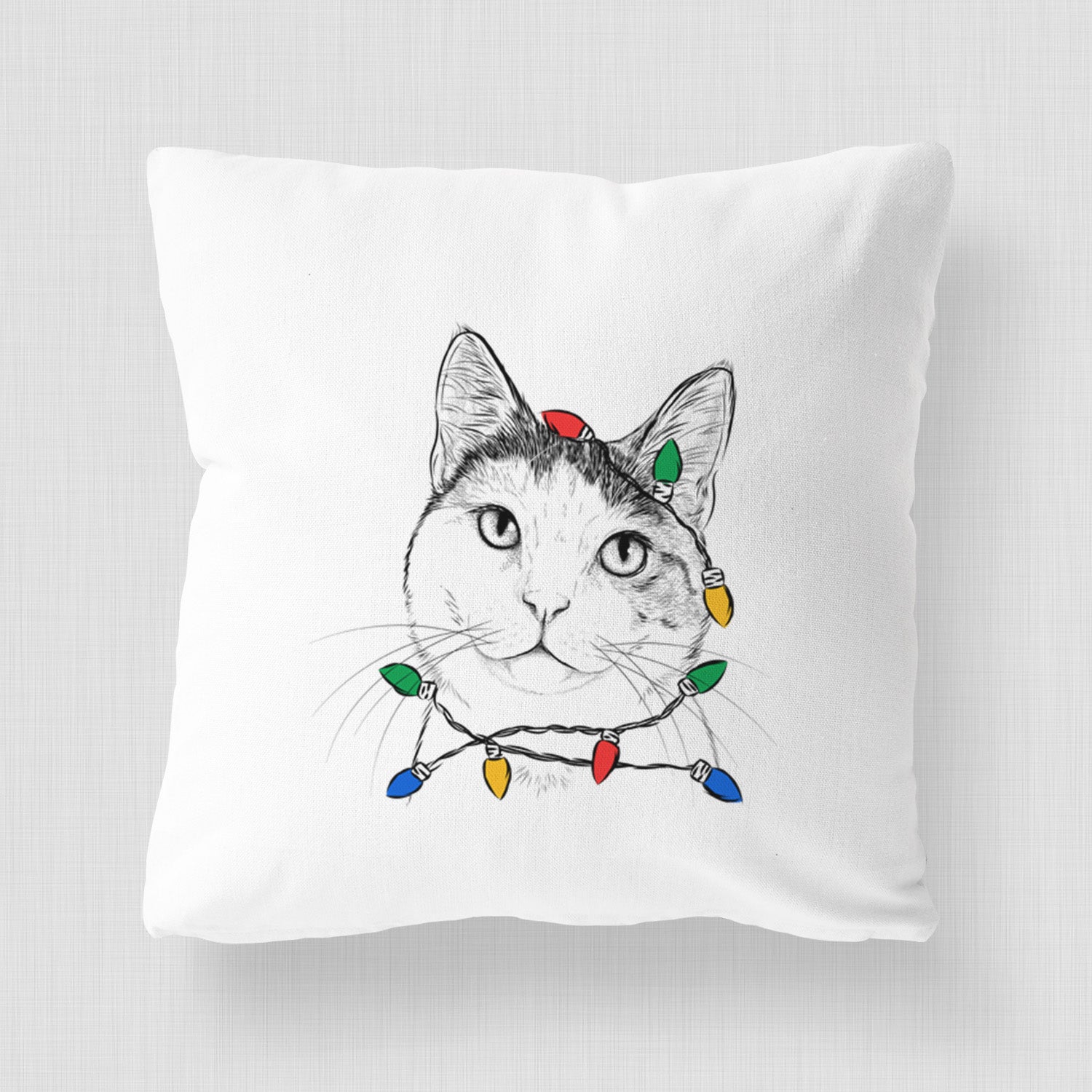 Denver the Calico Cat - Throw Pillow Cover