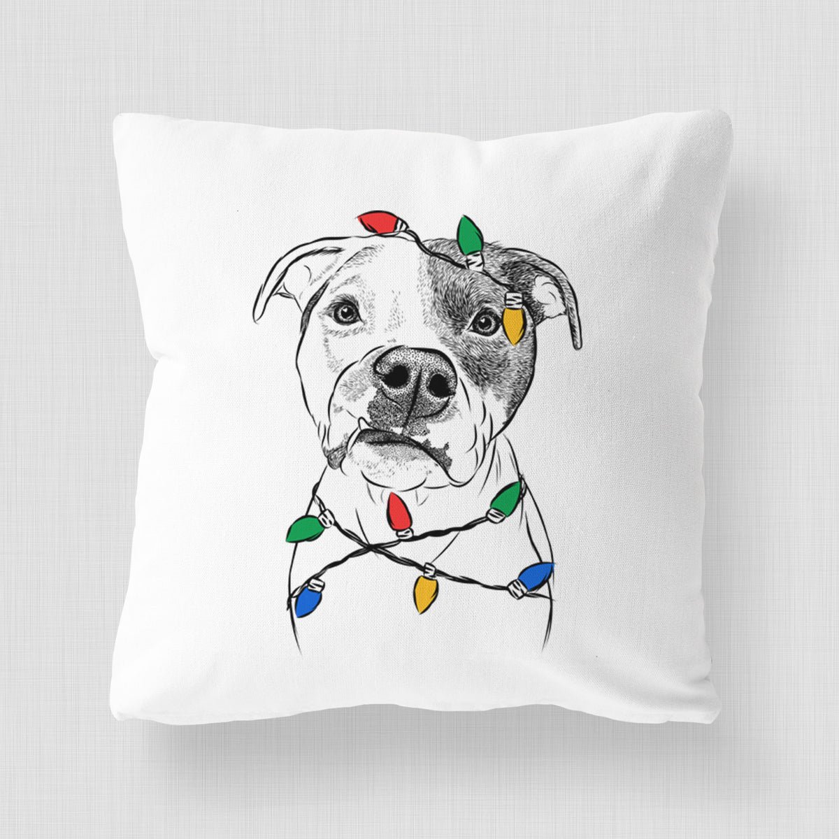 Dexter the Pitbull - Throw Pillow Cover