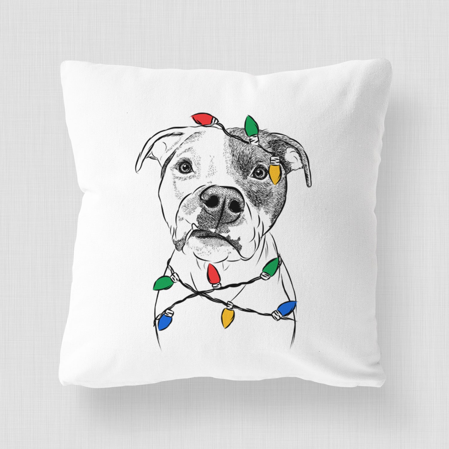 Dexter the Pitbull - Throw Pillow Cover