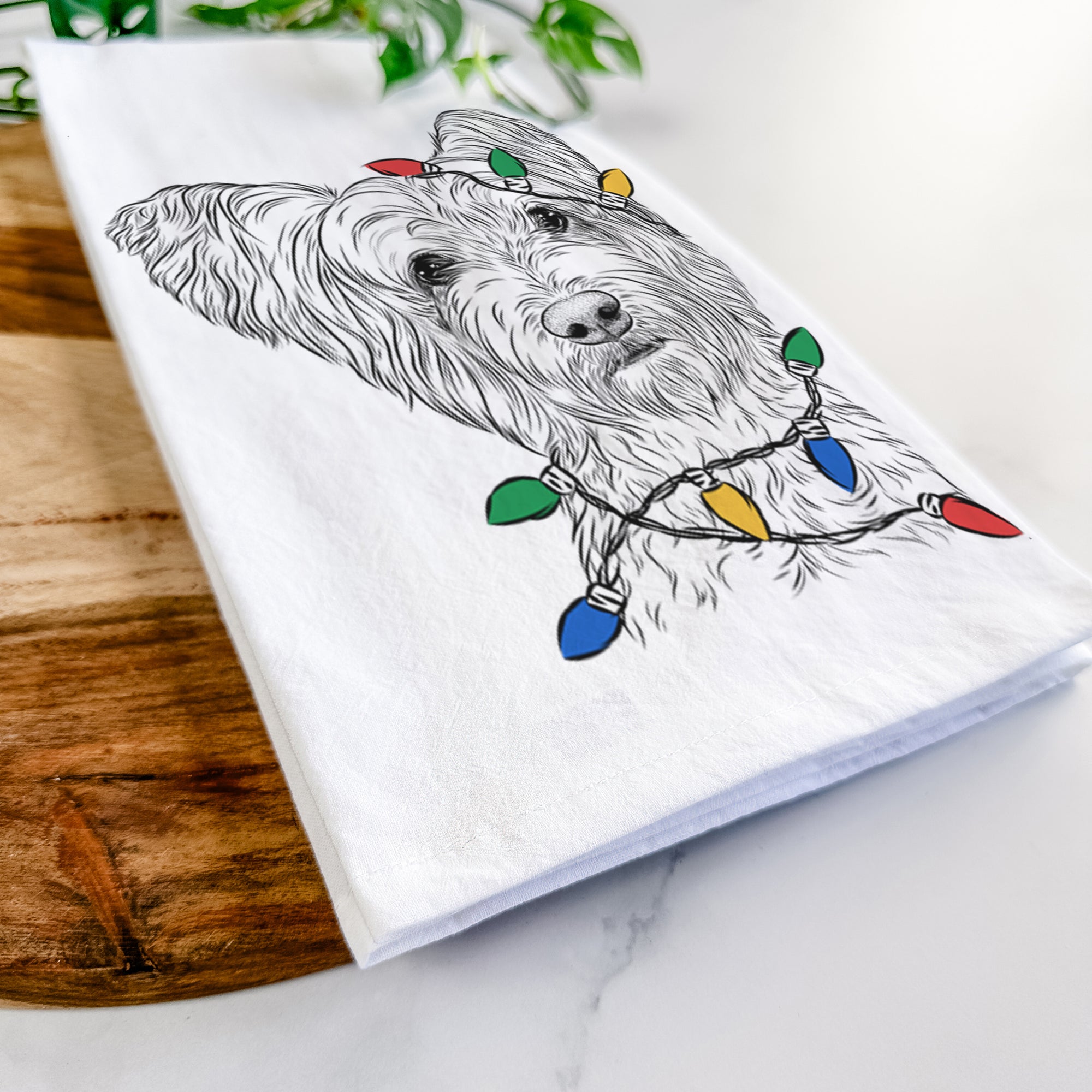 Dexter the Terrier Mix Tea Towel