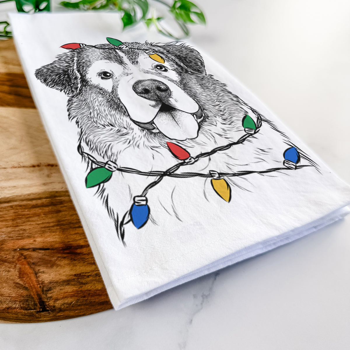 Dilly the Saint Bernard Tea Towel