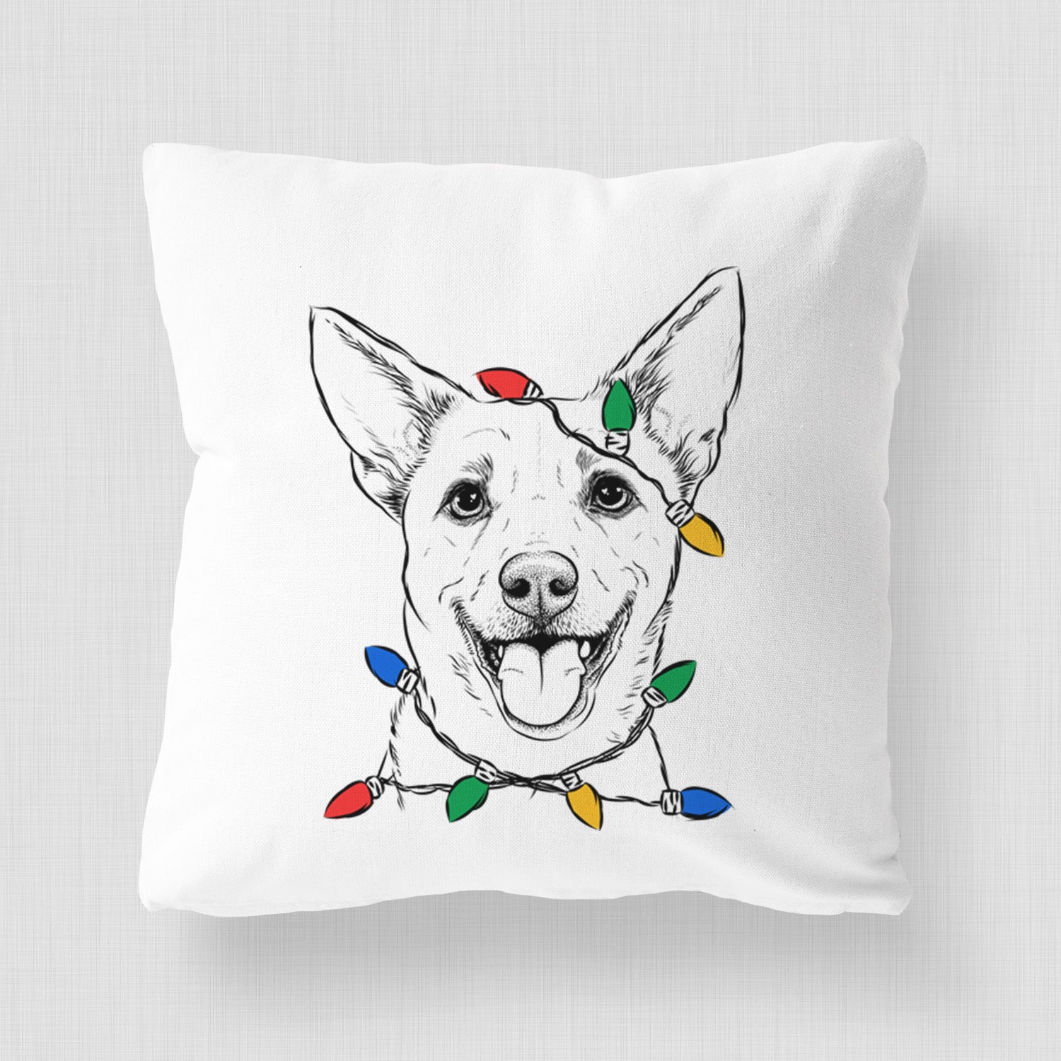 Dinghy the Mixed Breed - Throw Pillow Cover