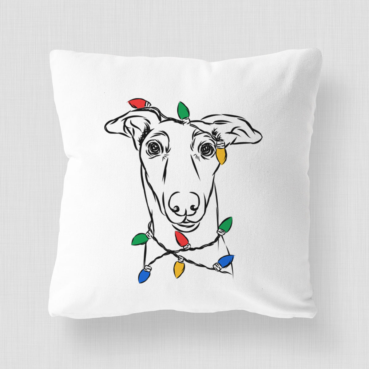 Diva the Greyhound - Throw Pillow Cover