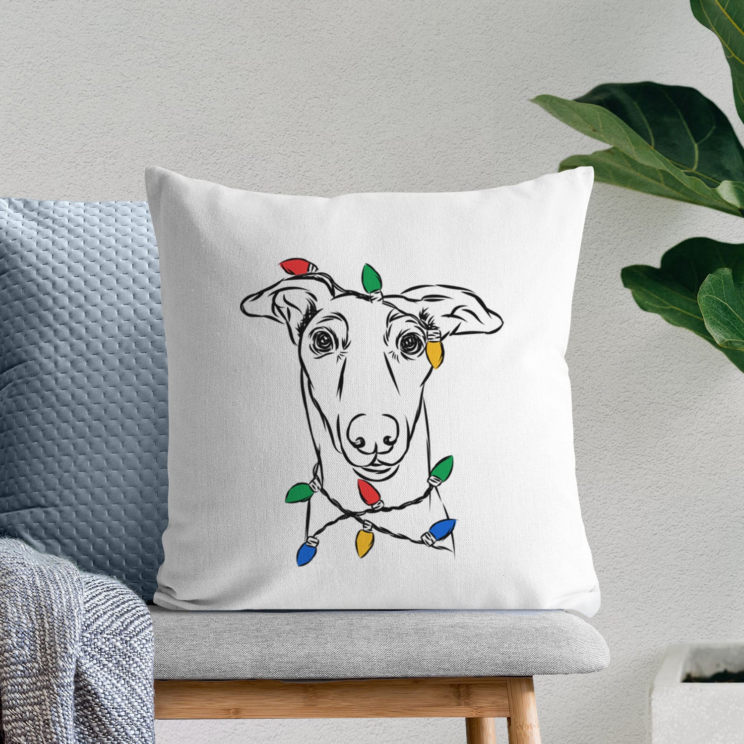 Diva the Greyhound - Throw Pillow Cover
