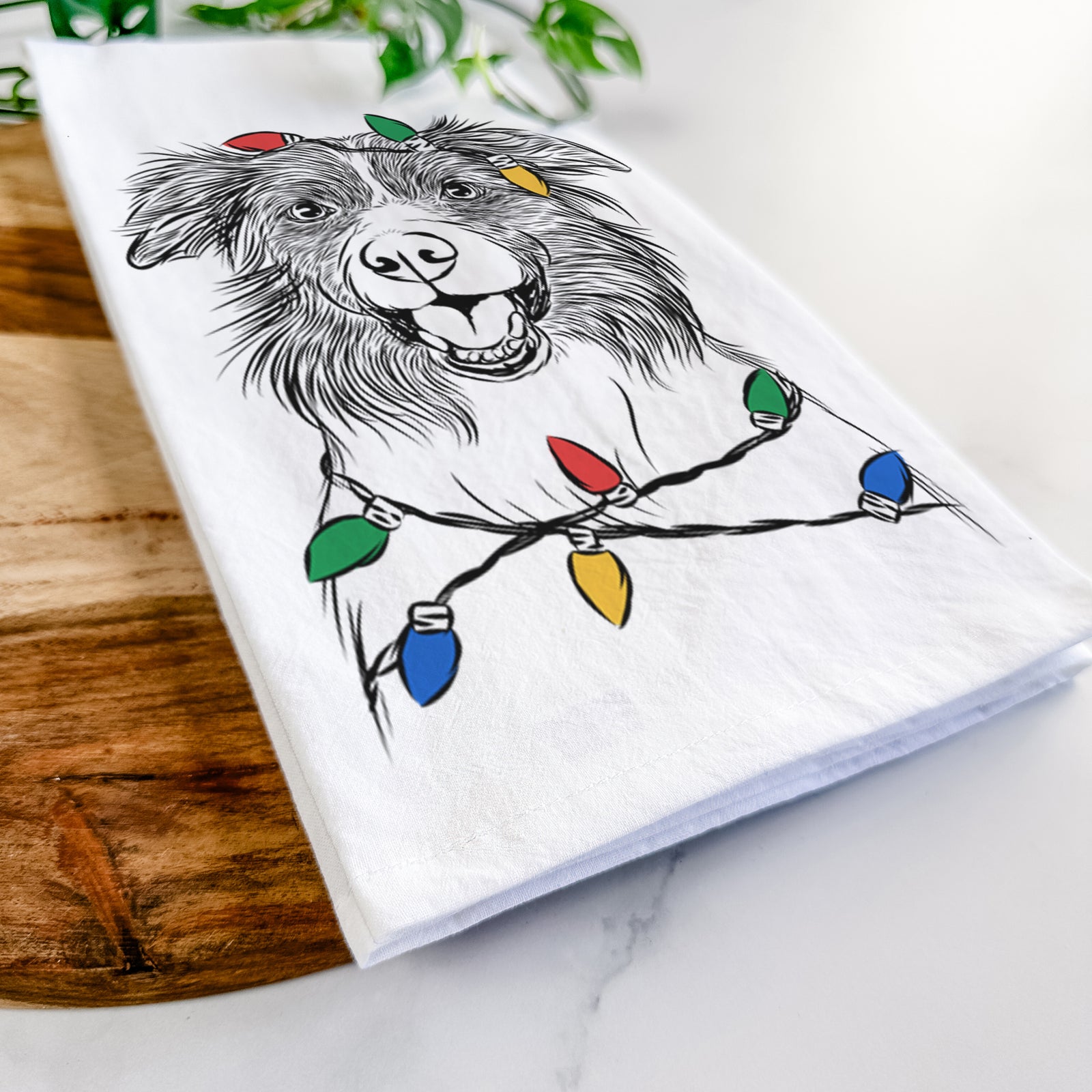 Dizzy the Border Collie Tea Towel