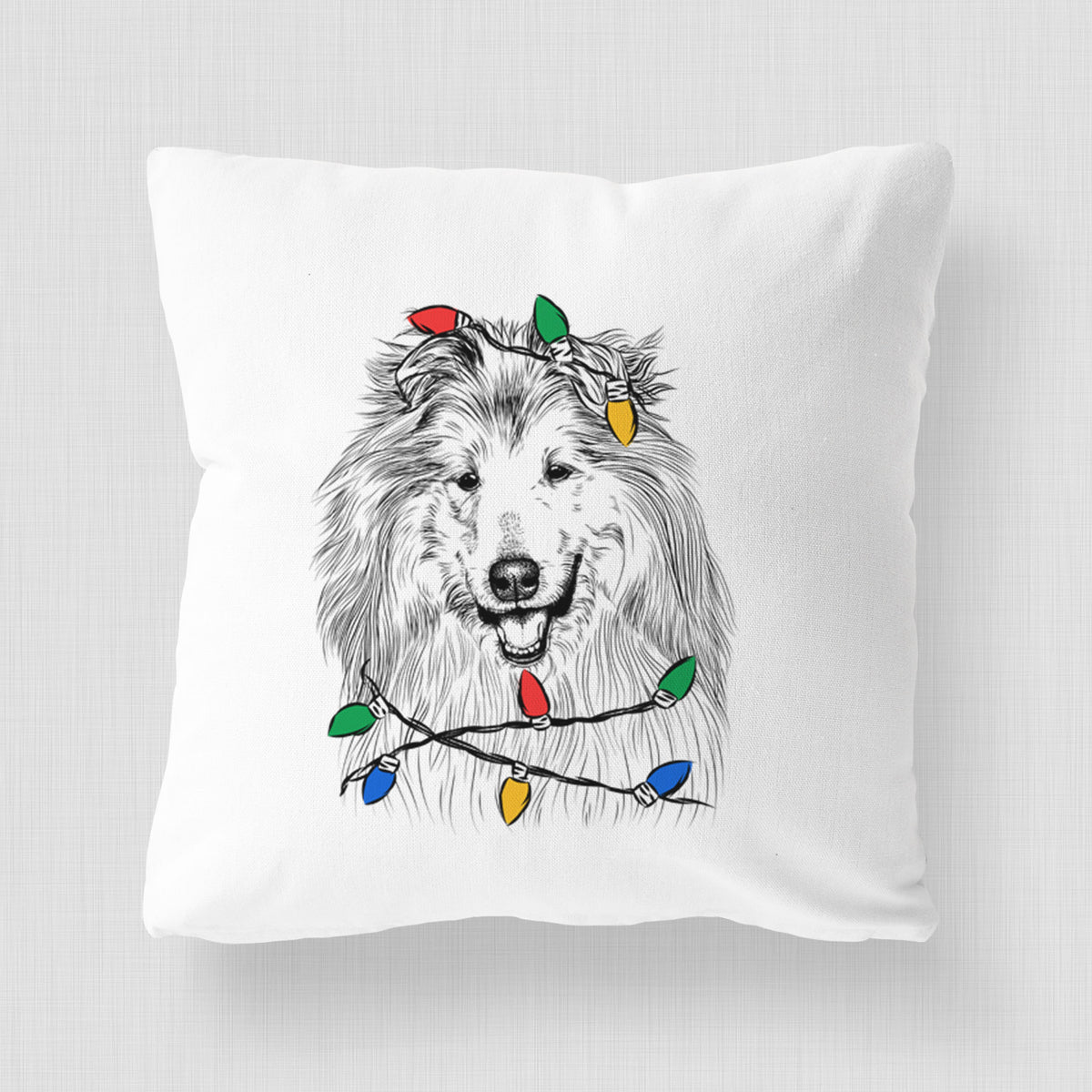 Donnan the Rough Collie - Throw Pillow Cover